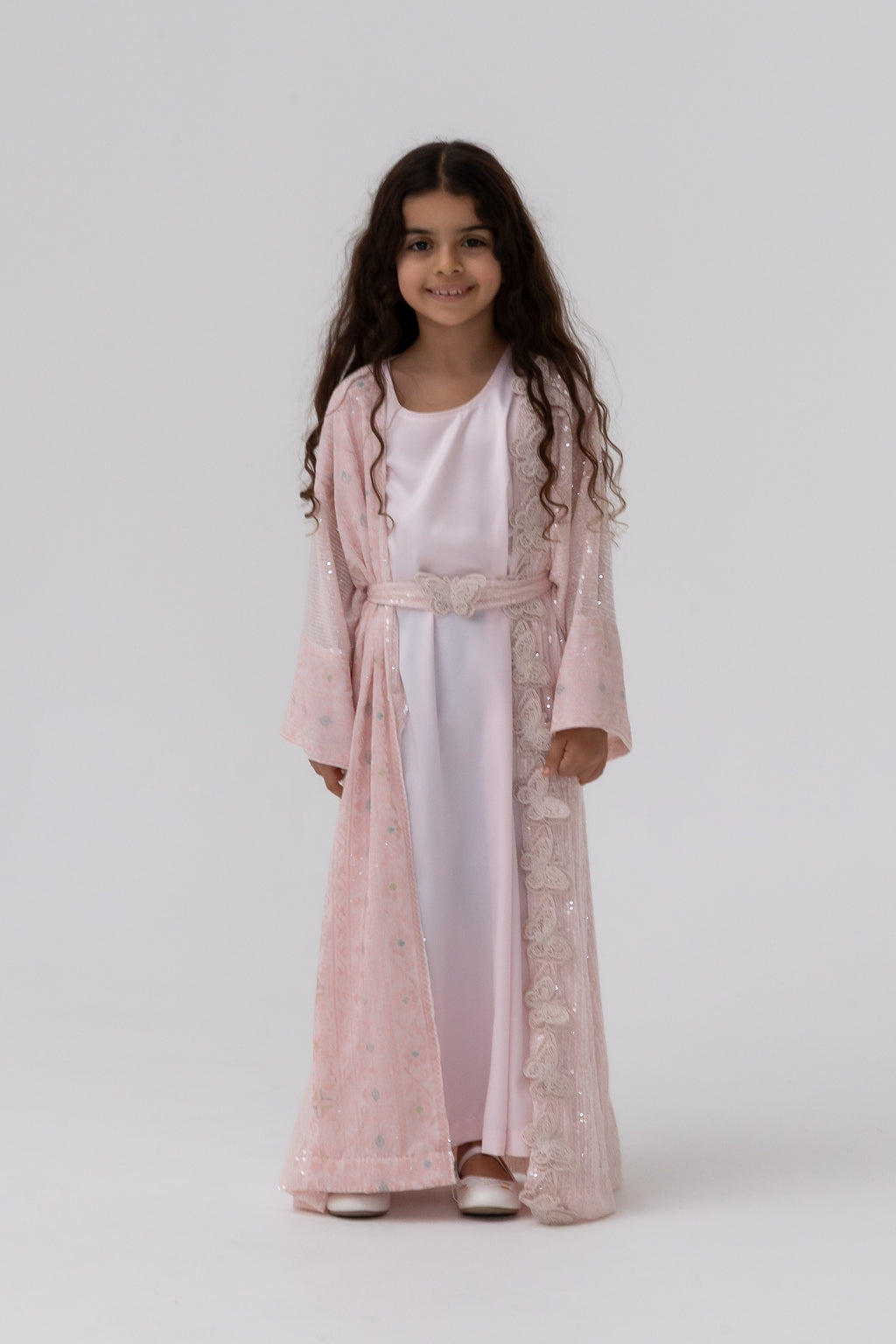 Kids Abaya with Butterfly Aplliqué