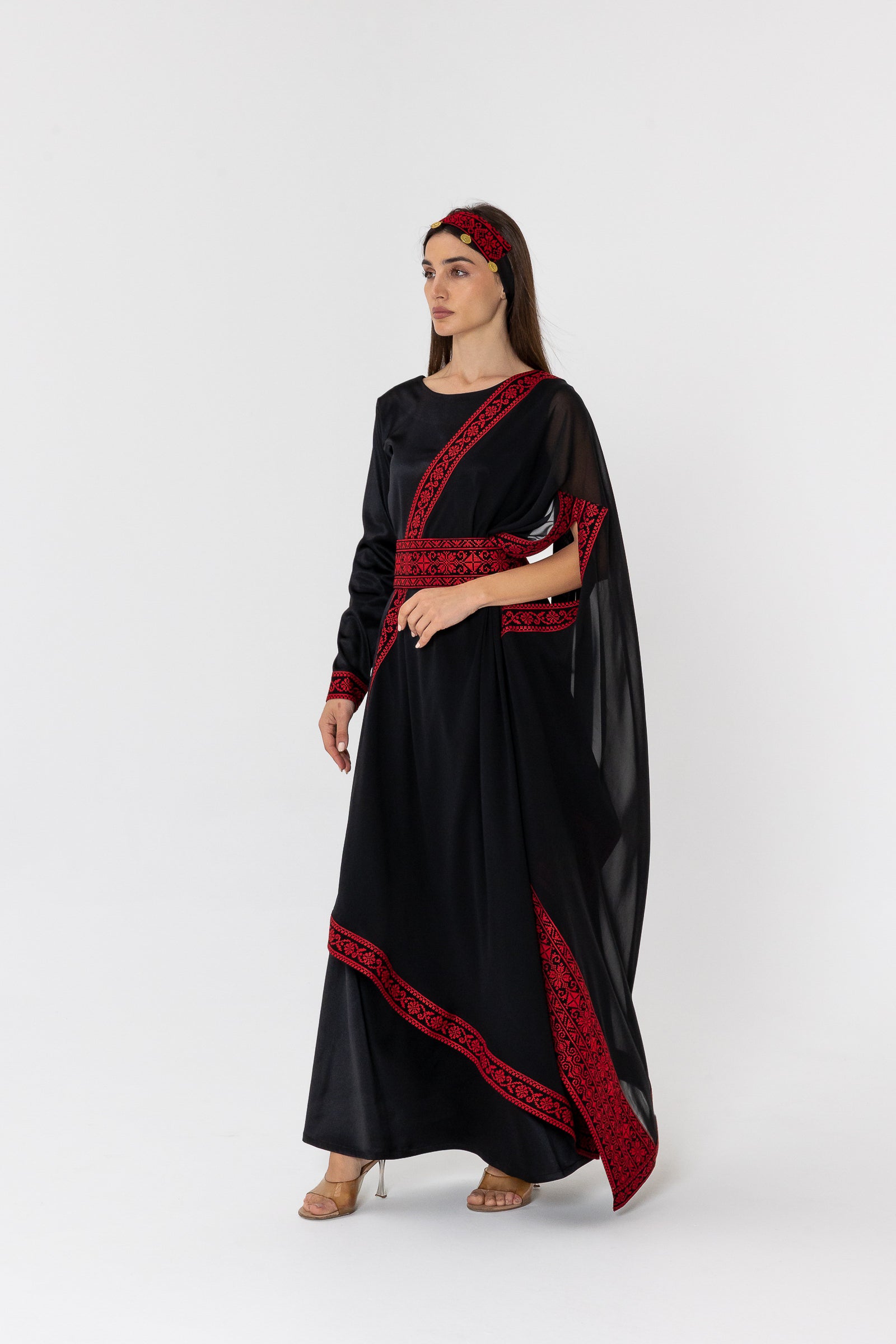 Black Two-Piece Wrap Dress