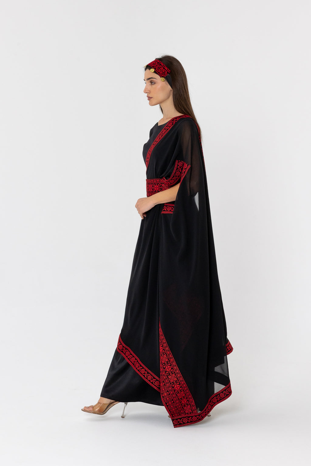 Black Two-Piece Wrap Dress