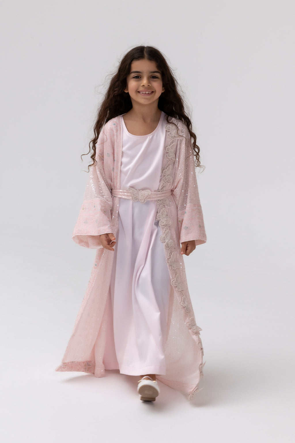 Kids Abaya with Butterfly Aplliqué
