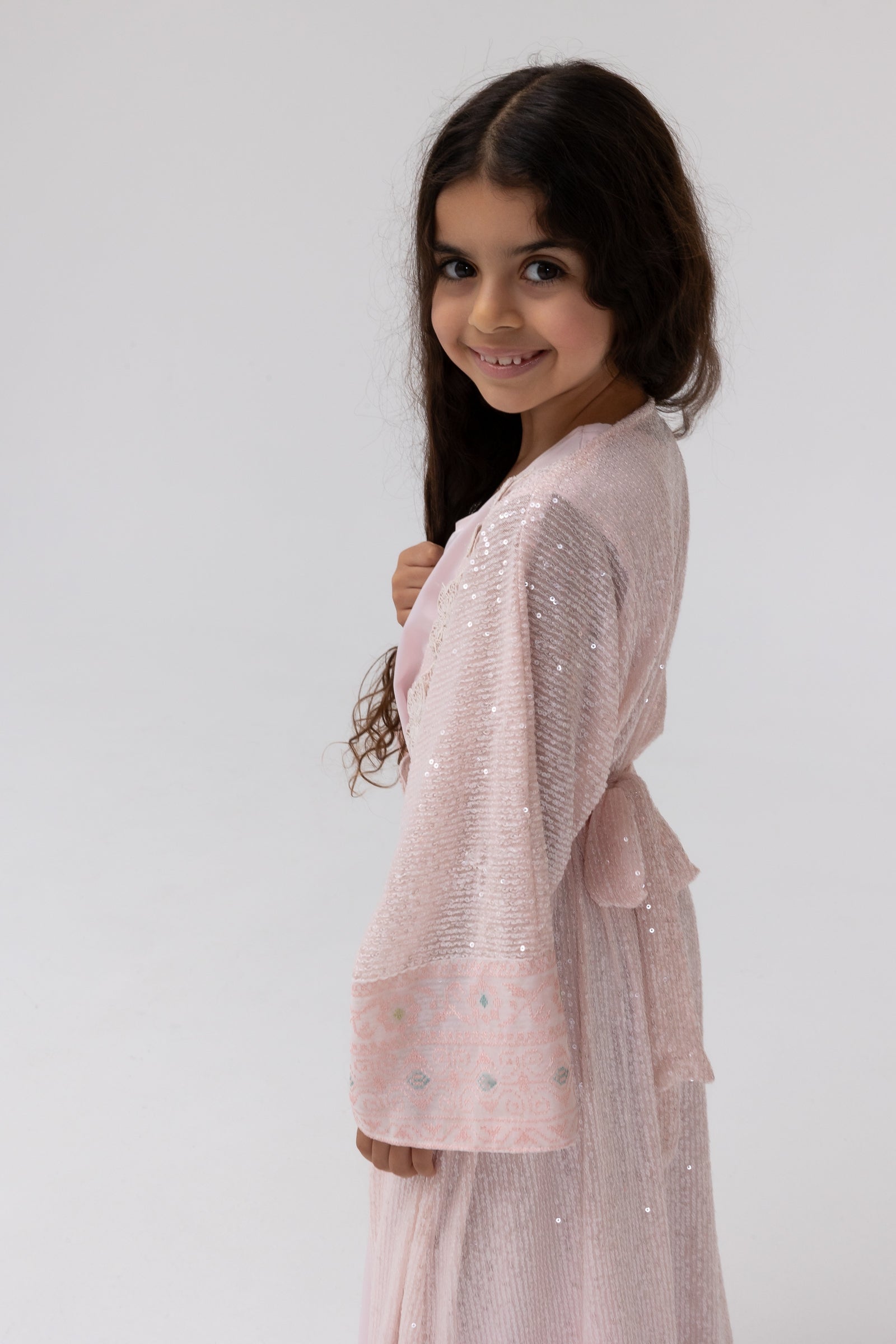 Kids Abaya with Butterfly Aplliqué