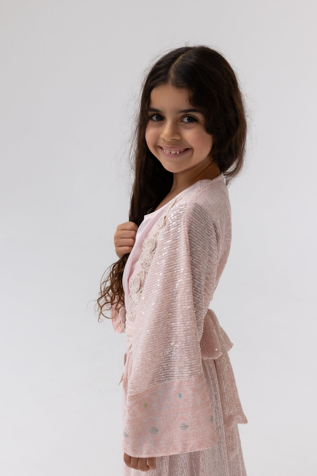Kids Abaya with Butterfly Aplliqué