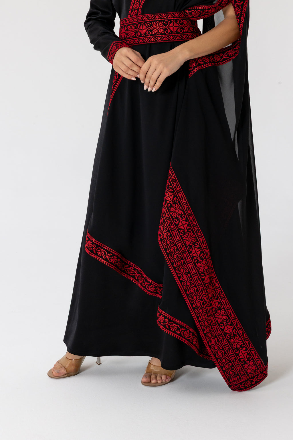 Black Two-Piece Wrap Dress