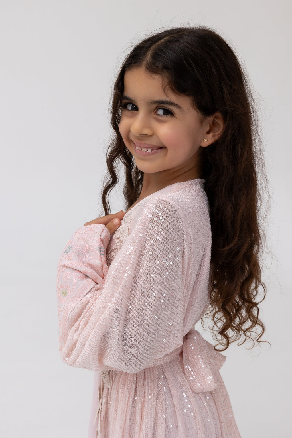 Kids Abaya with Butterfly Aplliqué