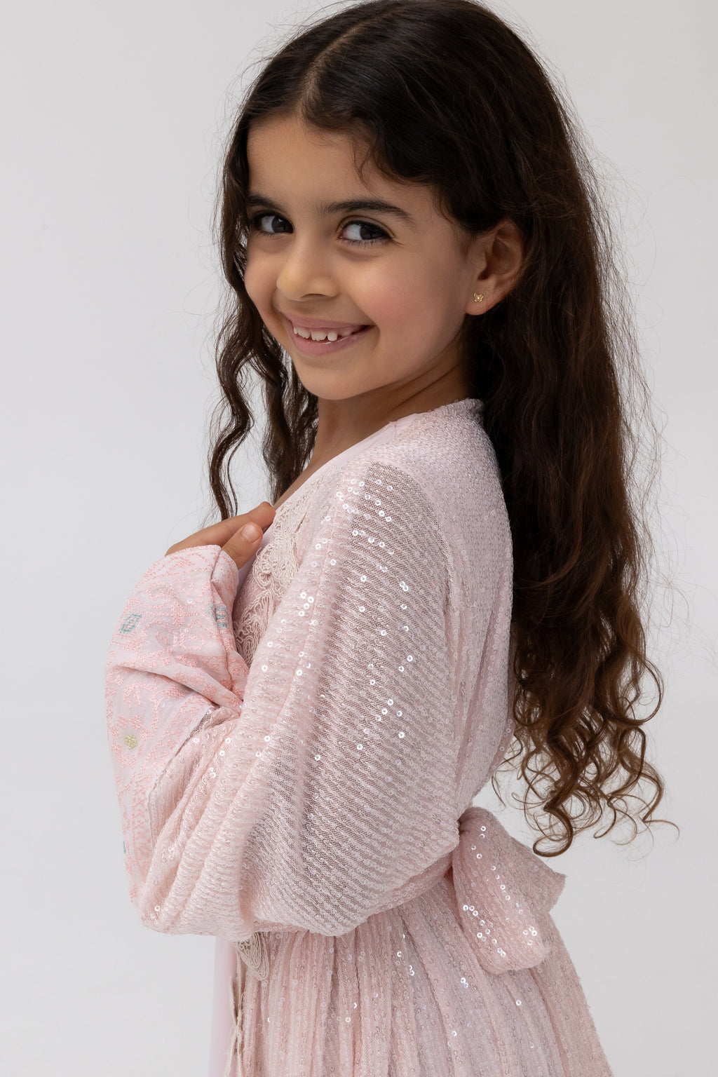 Kids Abaya with Butterfly Aplliqué