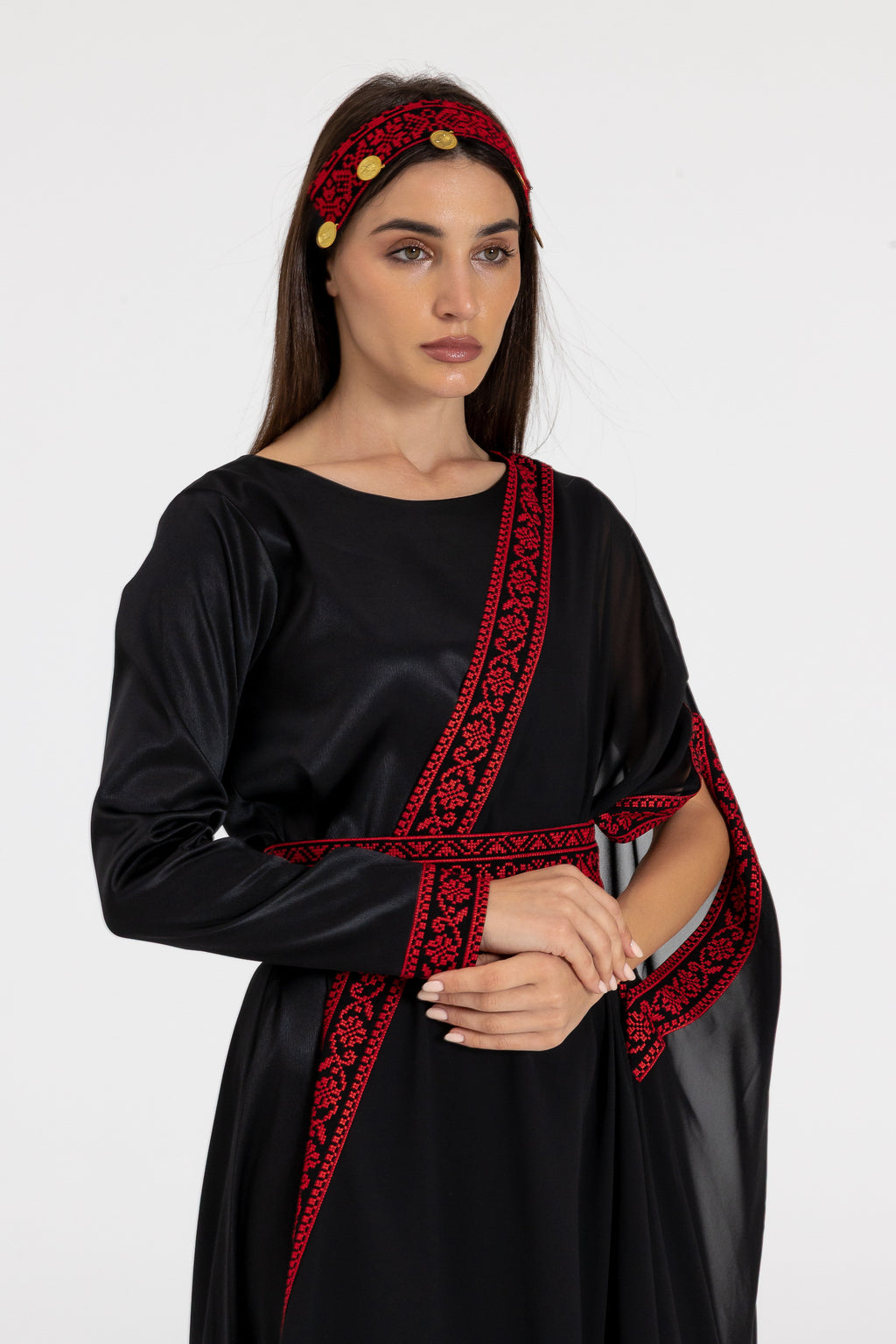 Black Two-Piece Wrap Dress