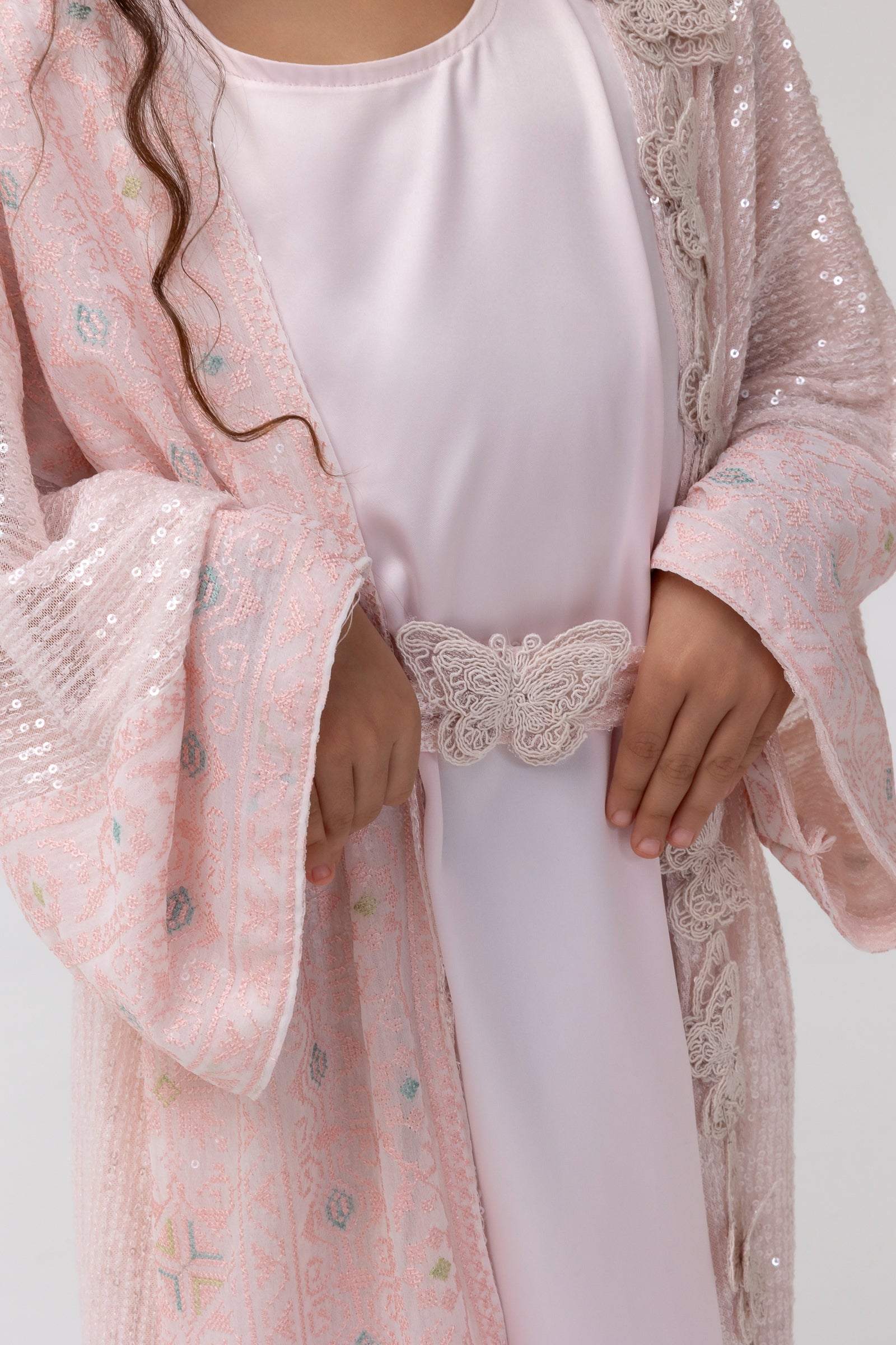 Kids Abaya with Butterfly Aplliqué