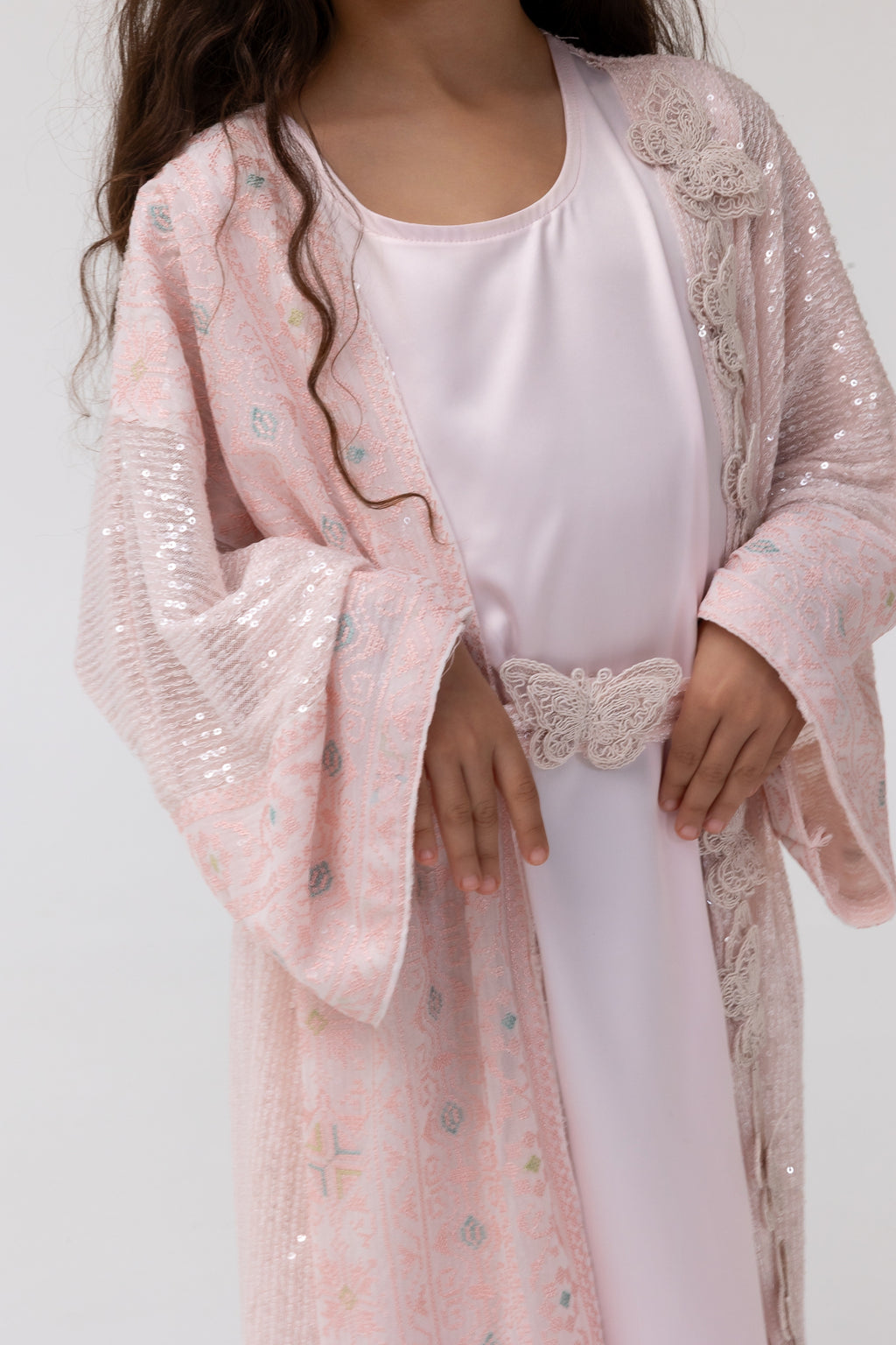 Kids Abaya with Butterfly Aplliqué