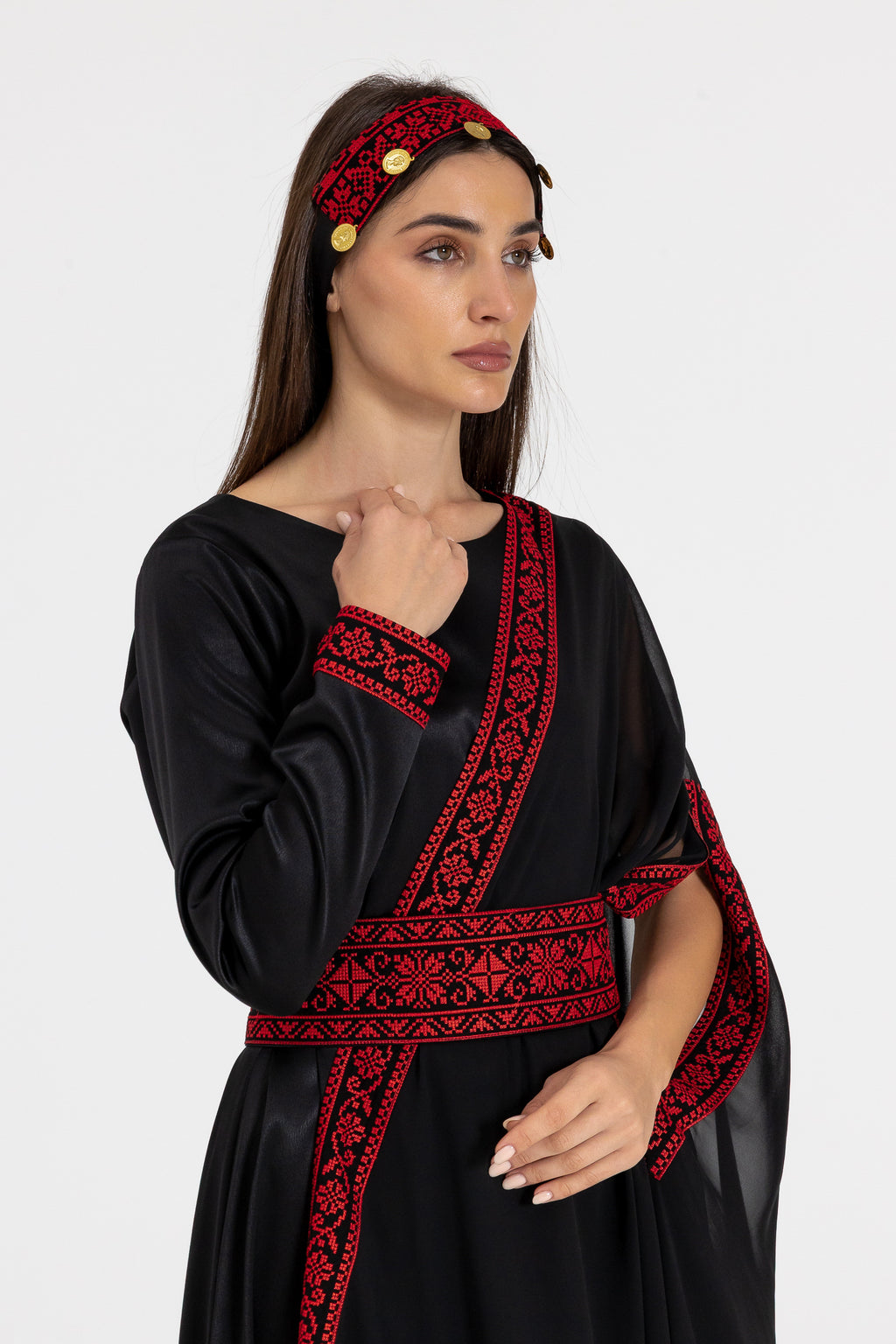 Black Two-Piece Wrap Dress