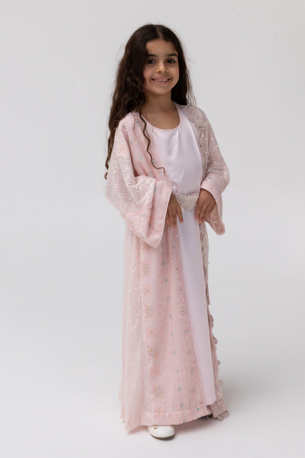 Kids Abaya with Butterfly Aplliqué
