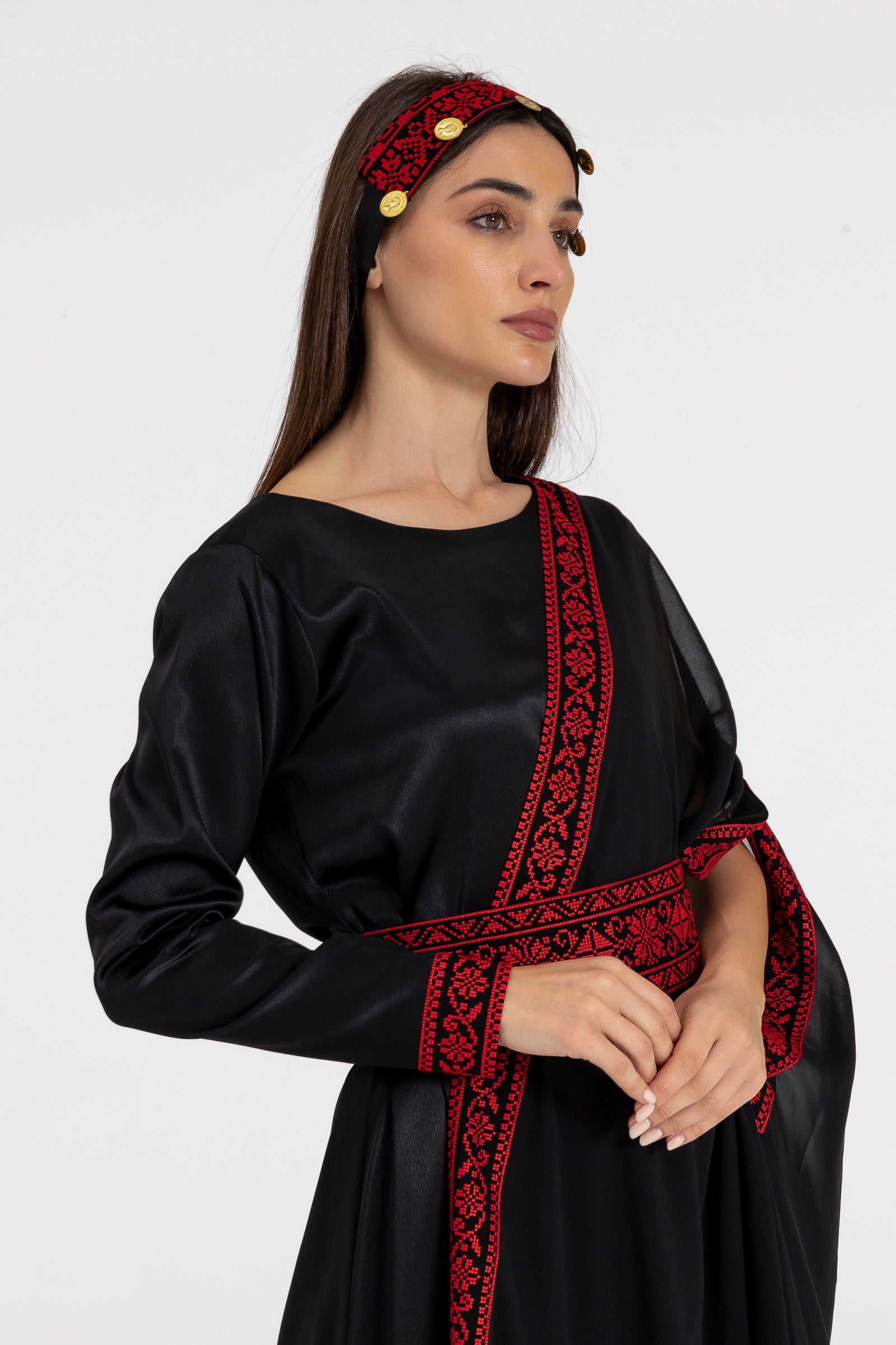 Black Two-Piece Wrap Dress