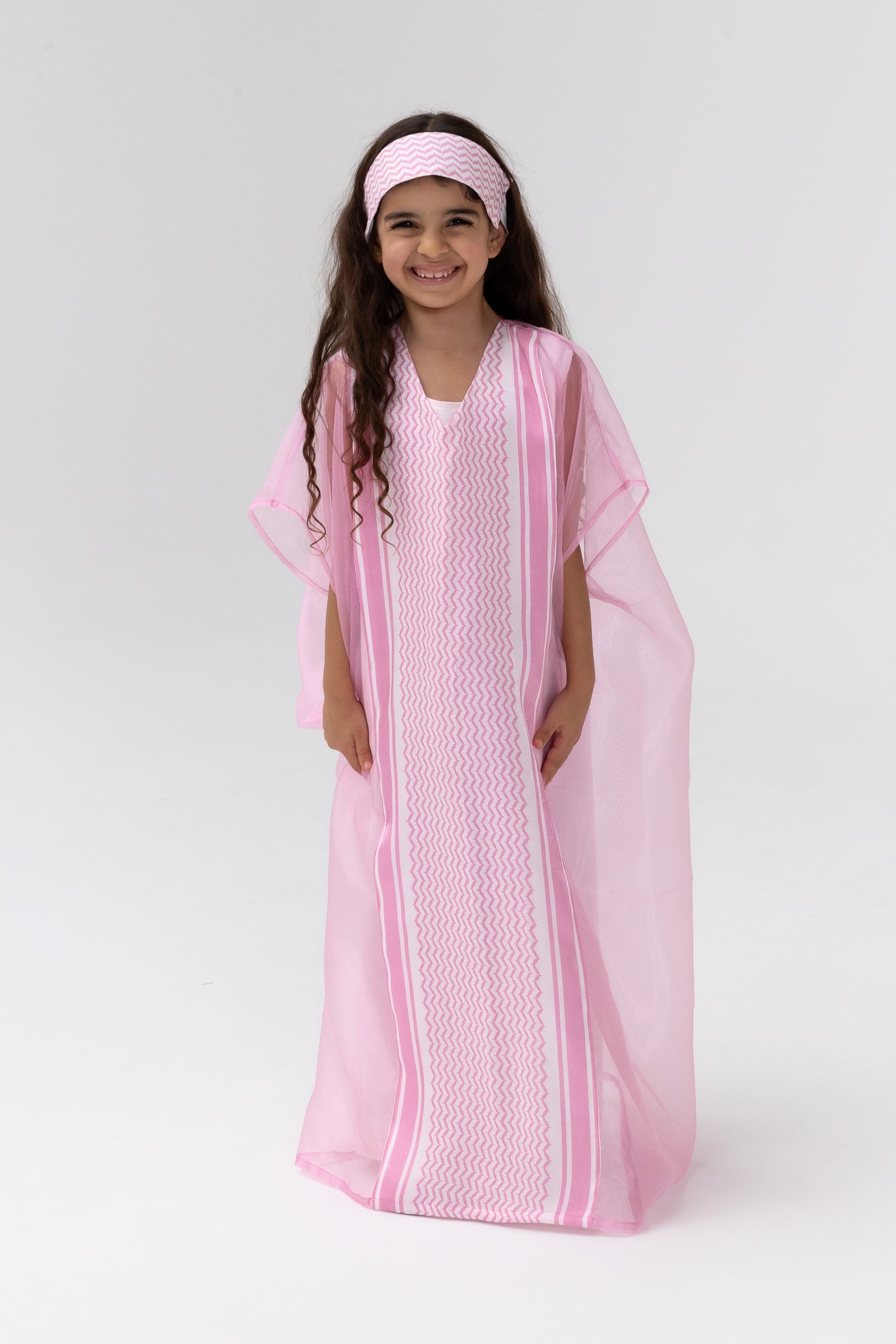 Kids Kaftan with Keffiyeh Print