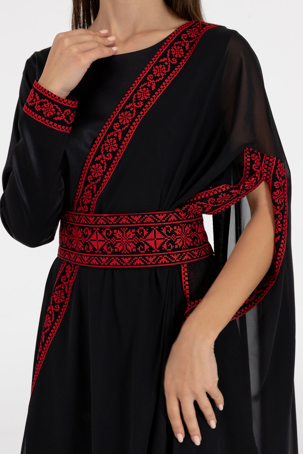 Black Two-Piece Wrap Dress