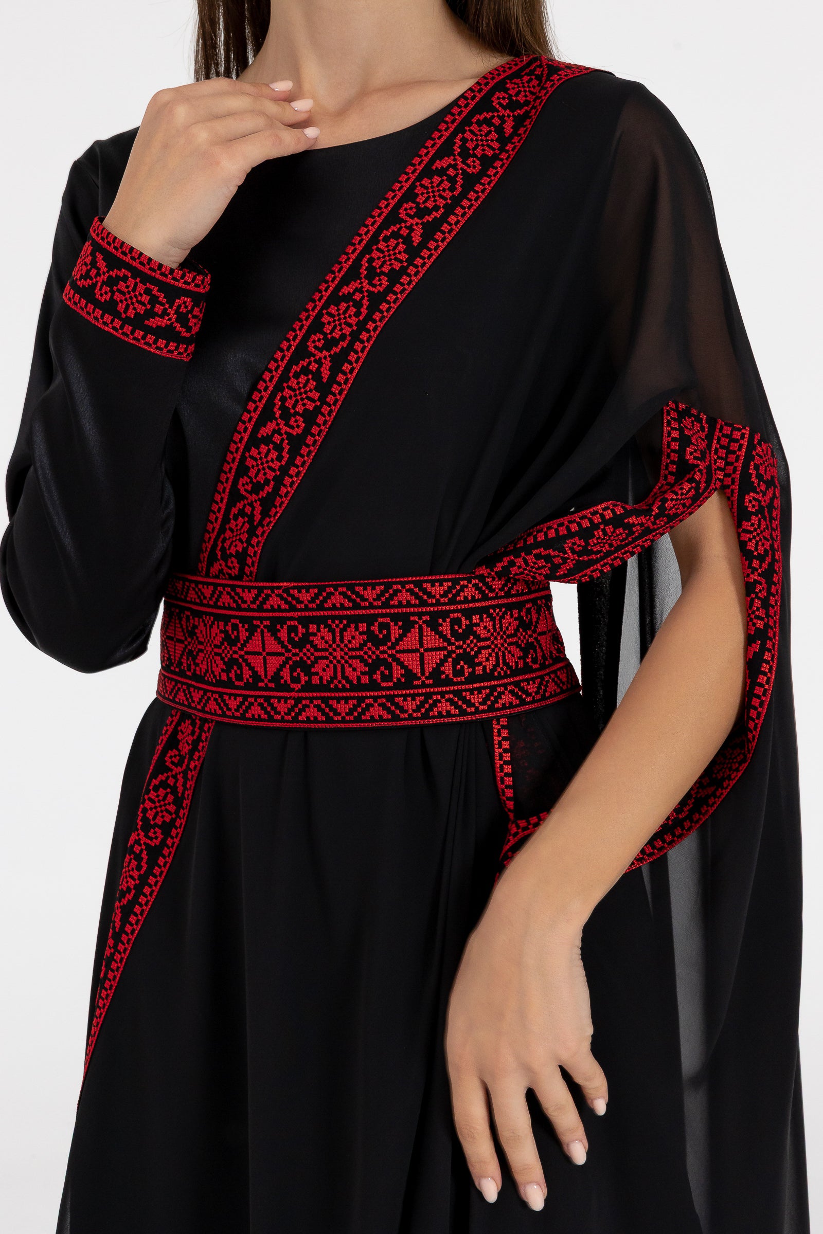 Black Two-Piece Wrap Dress