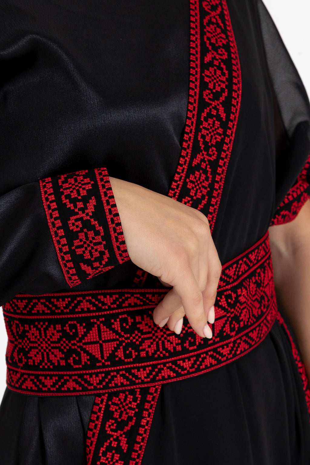 Black Two-Piece Wrap Dress