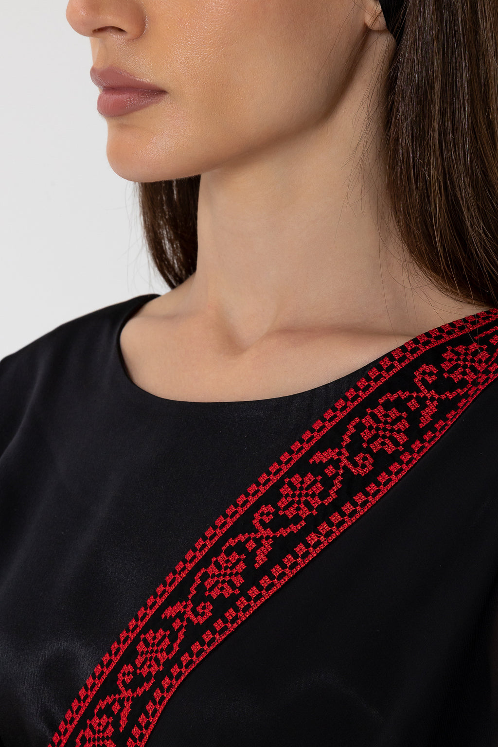 Black Two-Piece Wrap Dress