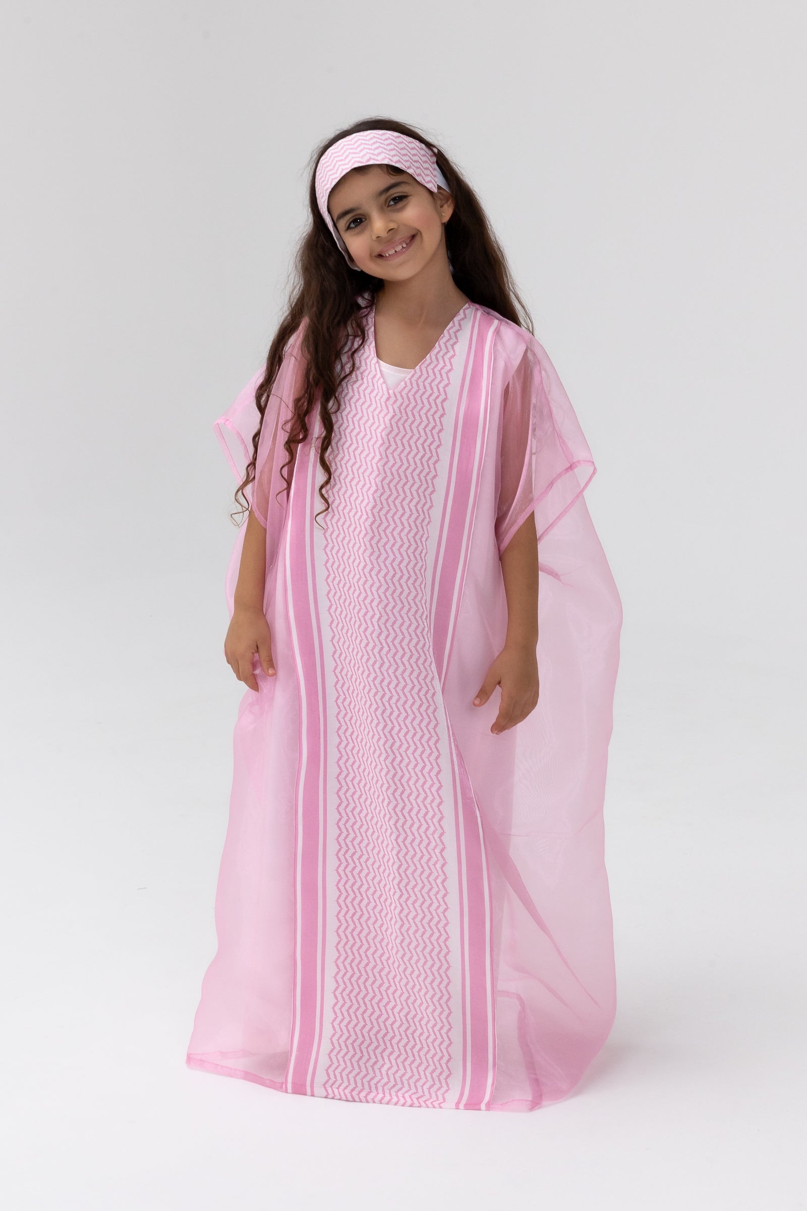 Kids Kaftan with Keffiyeh Print
