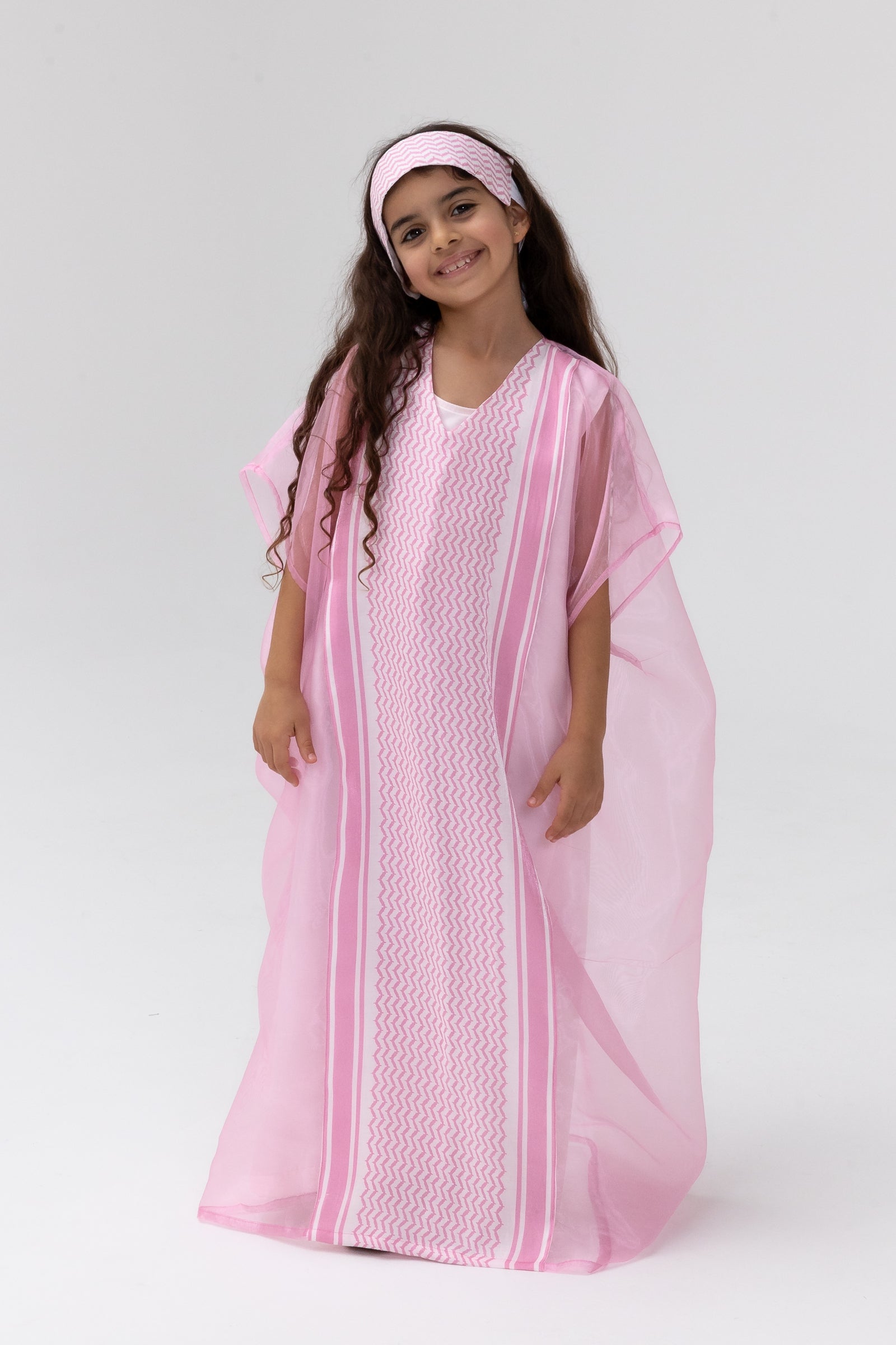 Kids Kaftan with Keffiyeh Print