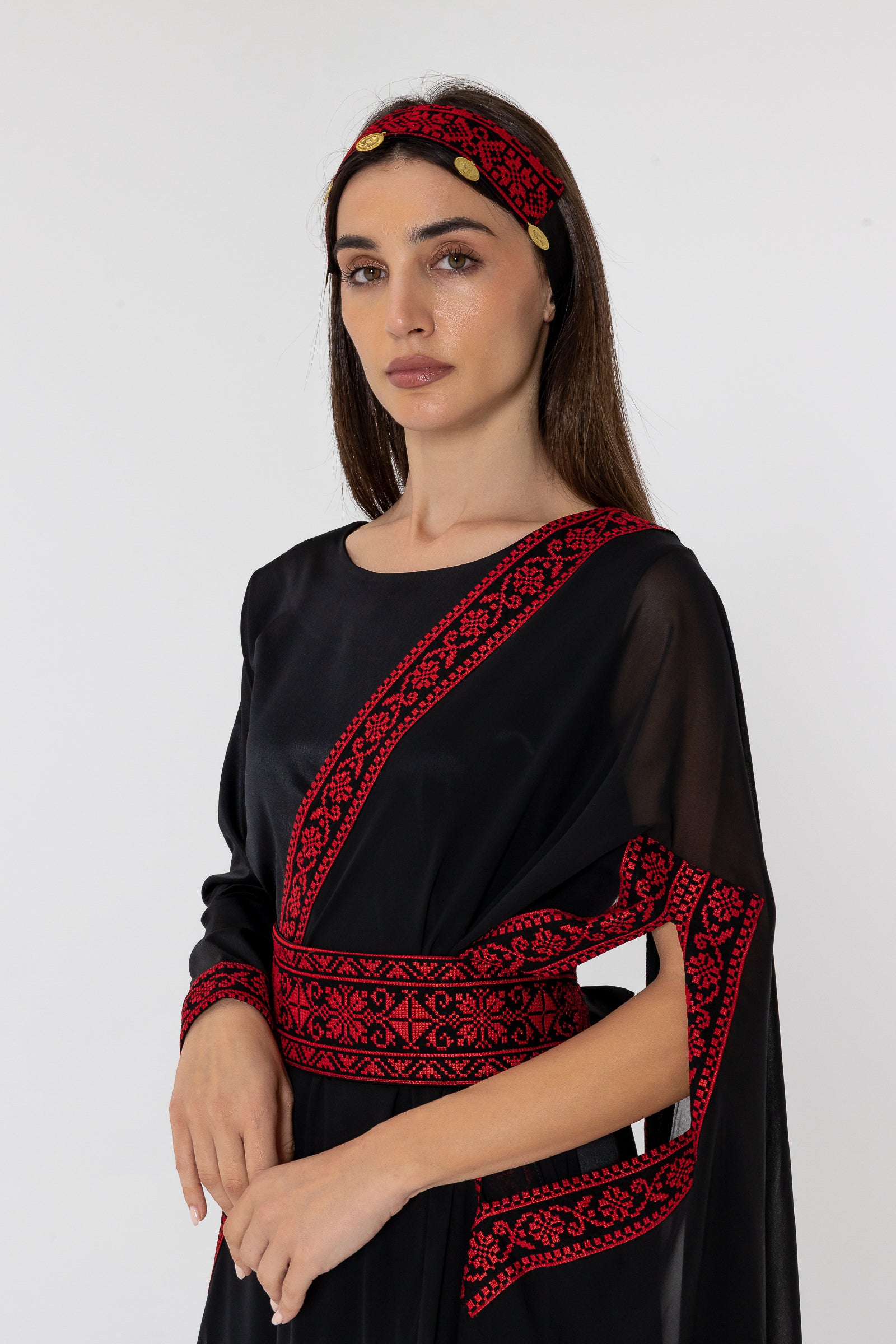 Black Two-Piece Wrap Dress