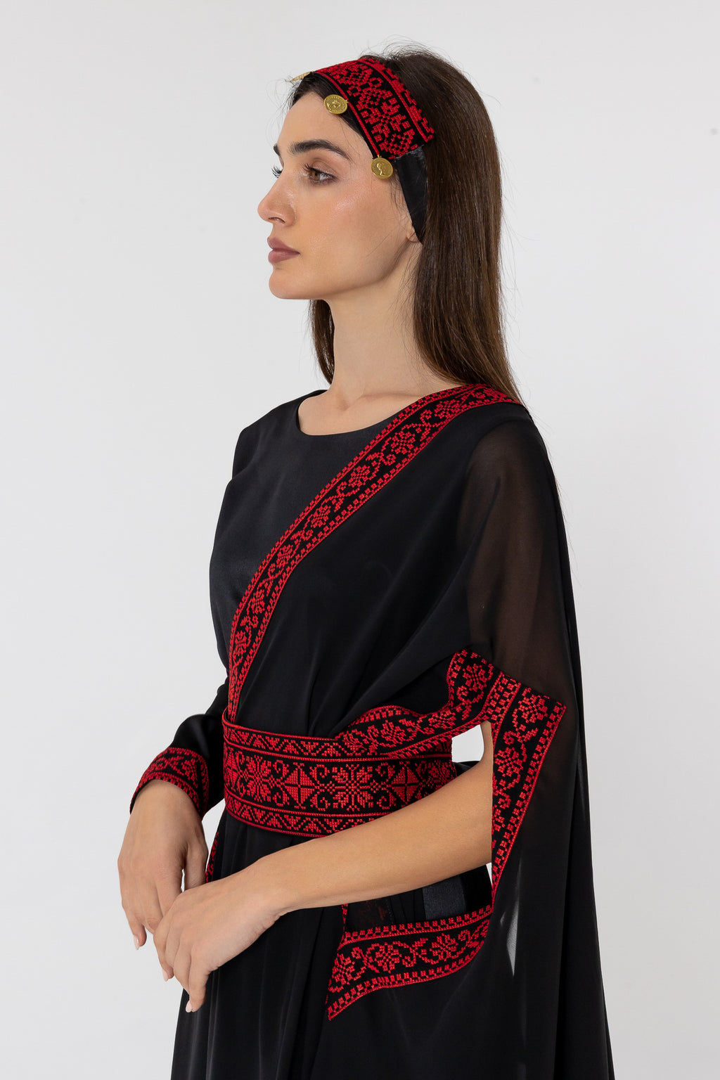 Black Two-Piece Wrap Dress