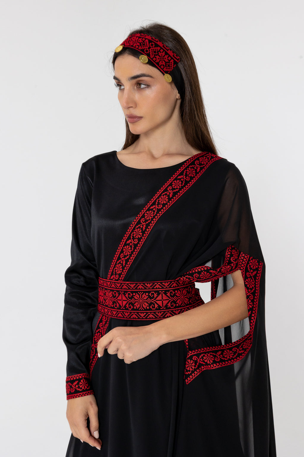 Black Two-Piece Wrap Dress