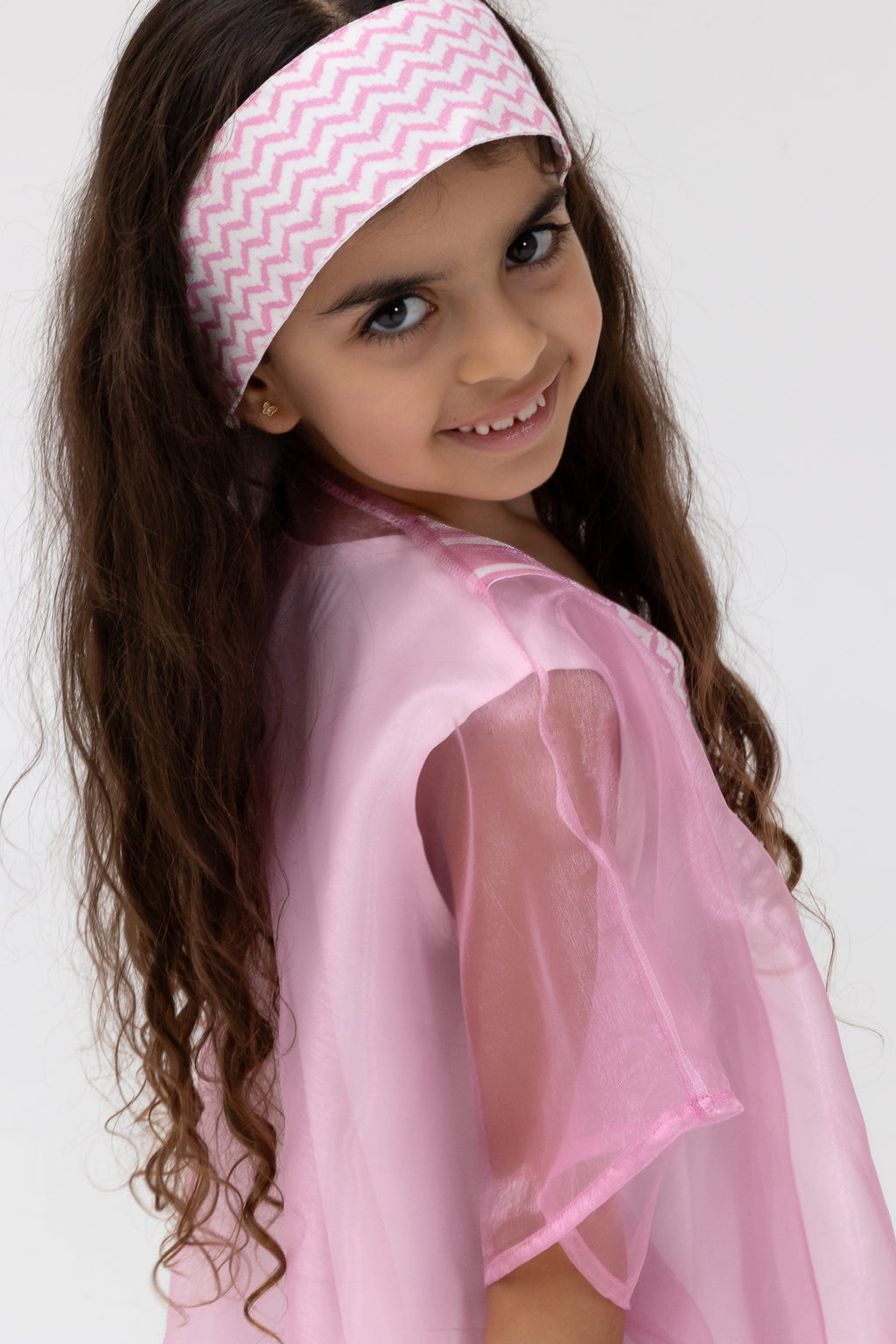 Pink Keffiyeh Pattern Headpiece