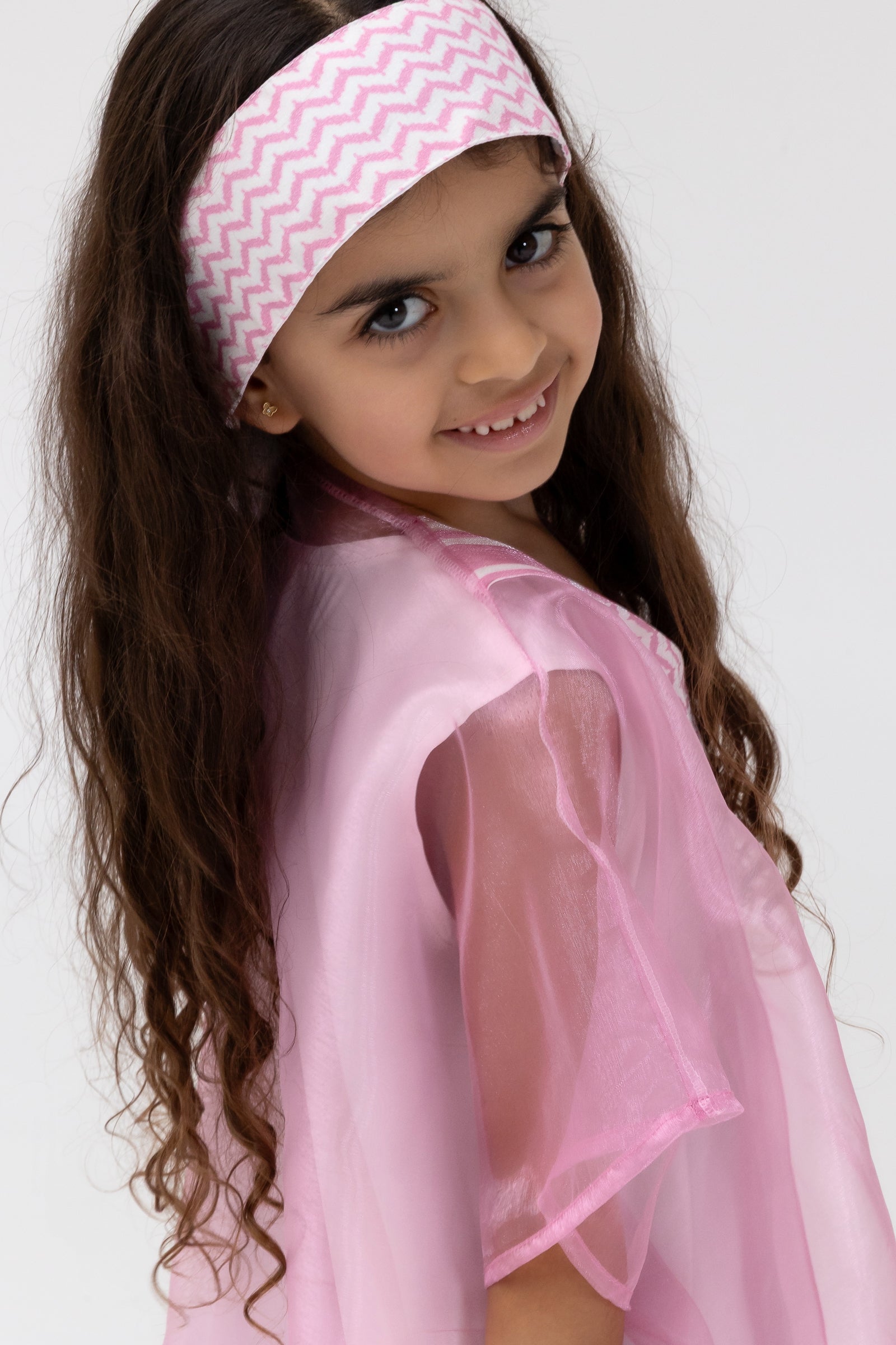 Pink Keffiyeh Pattern Headpiece