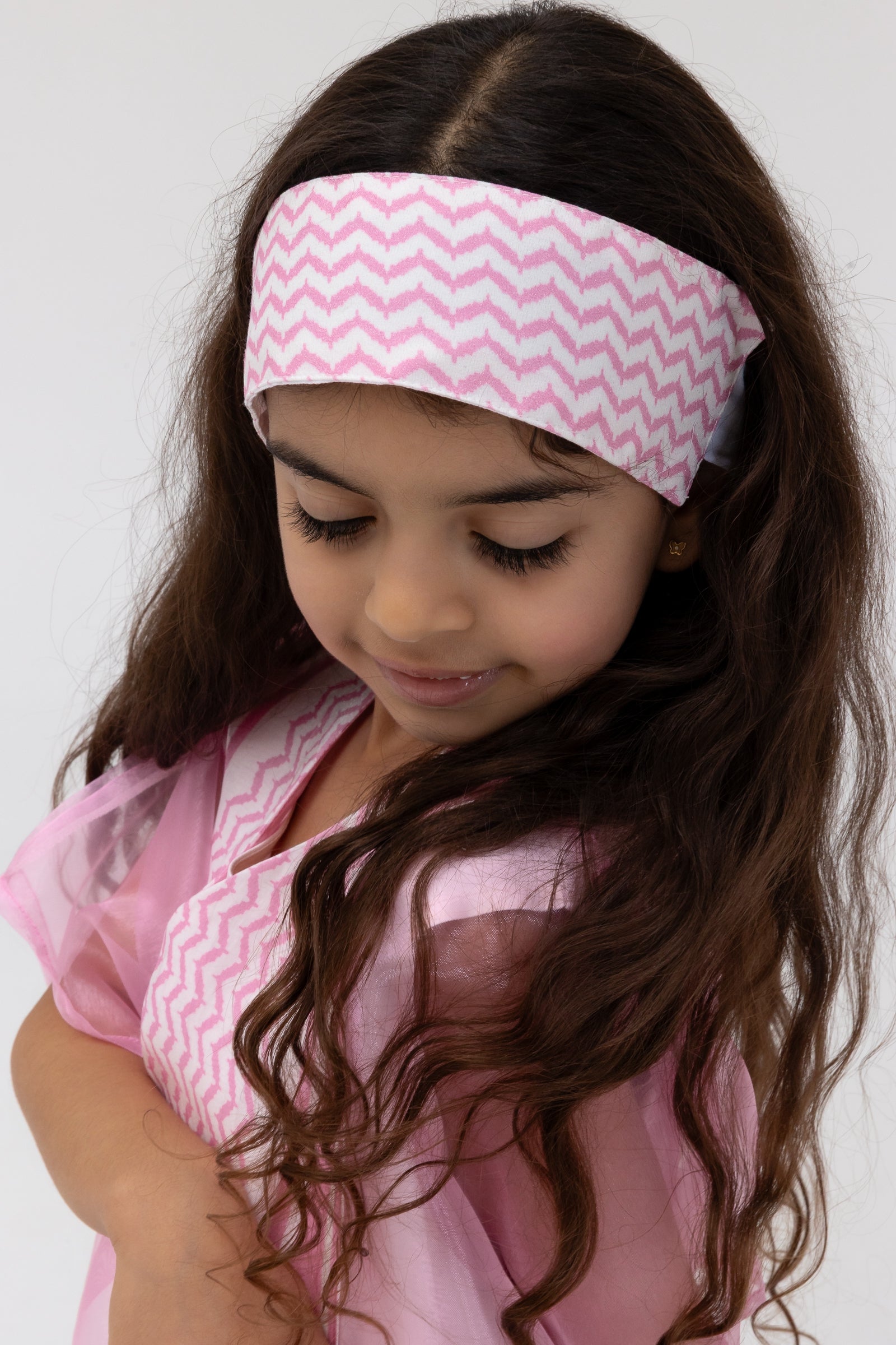 Pink Keffiyeh Pattern Headpiece