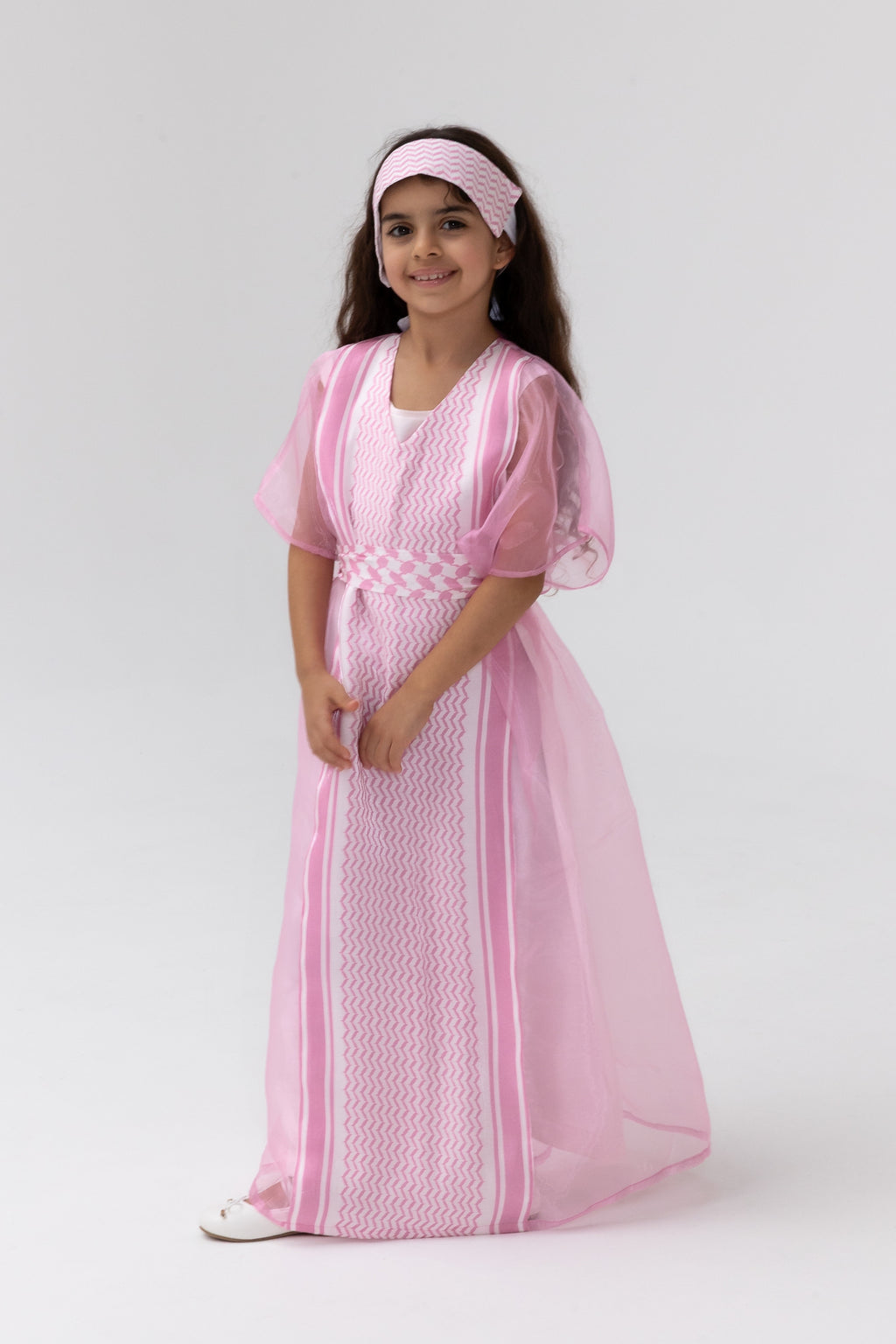 Kids Kaftan with Keffiyeh Print