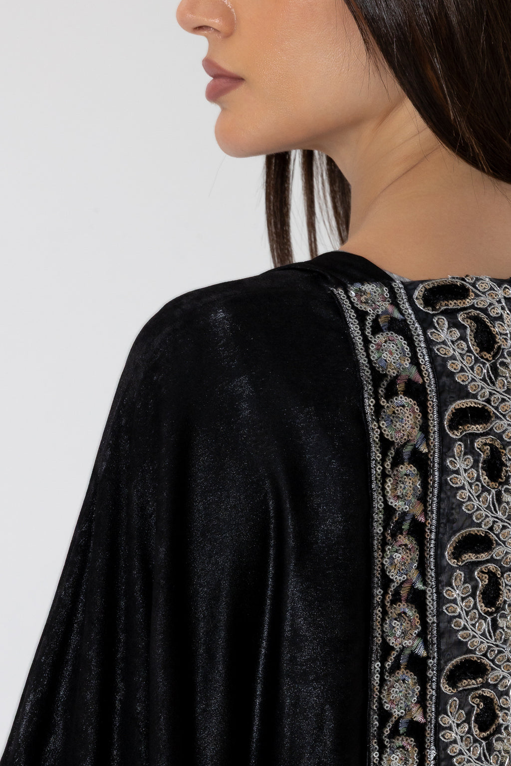Embroidered Two-Piece Abaya Set