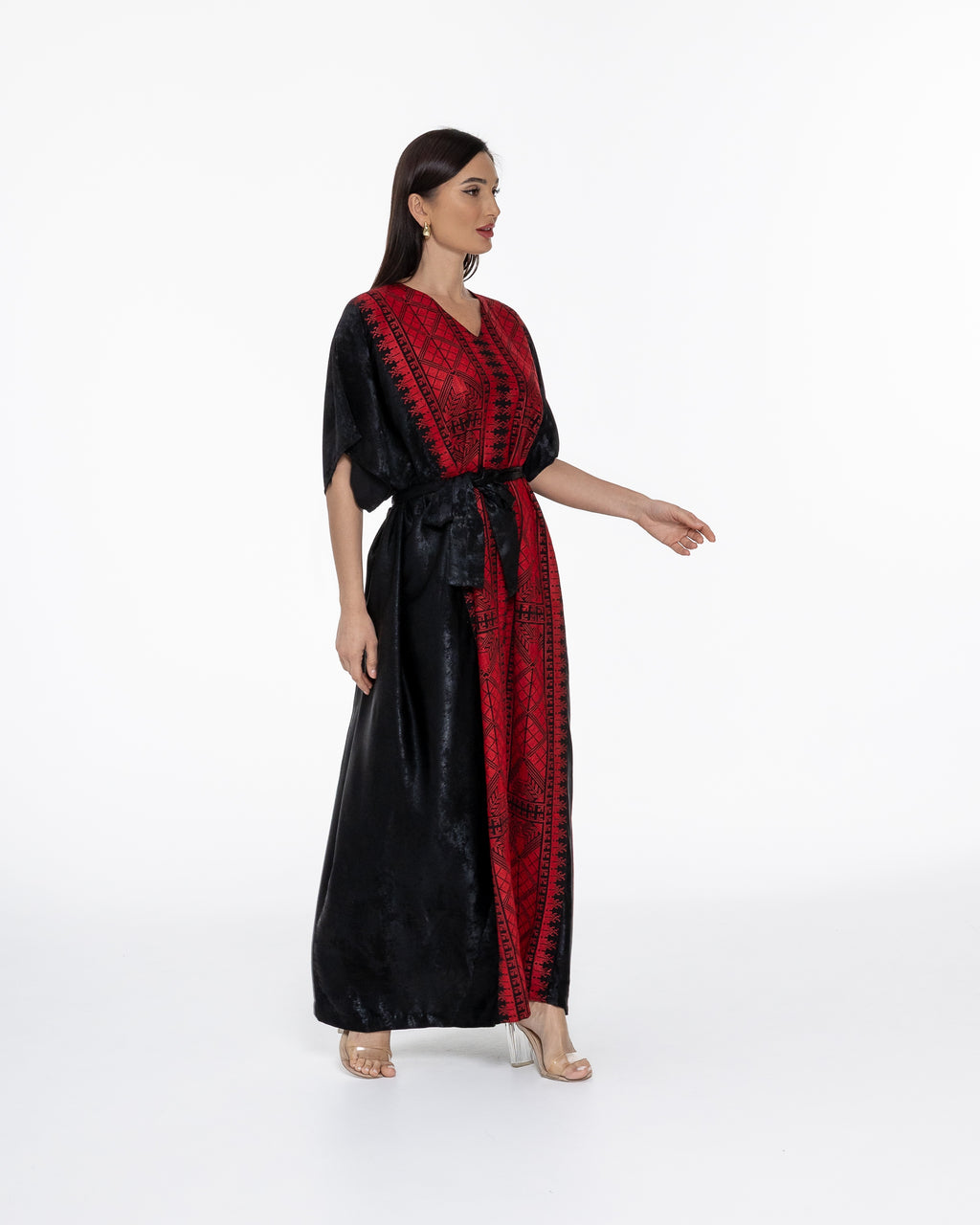 Black Kaftan with Embroidery Details