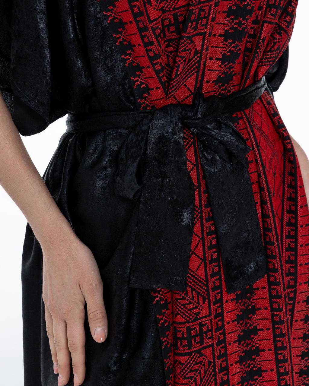 Black Kaftan with Embroidery Details