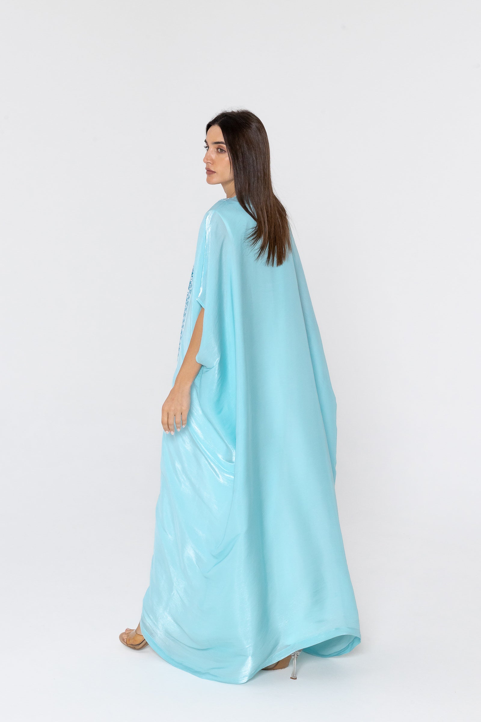 Blue Embroidered Kaftan