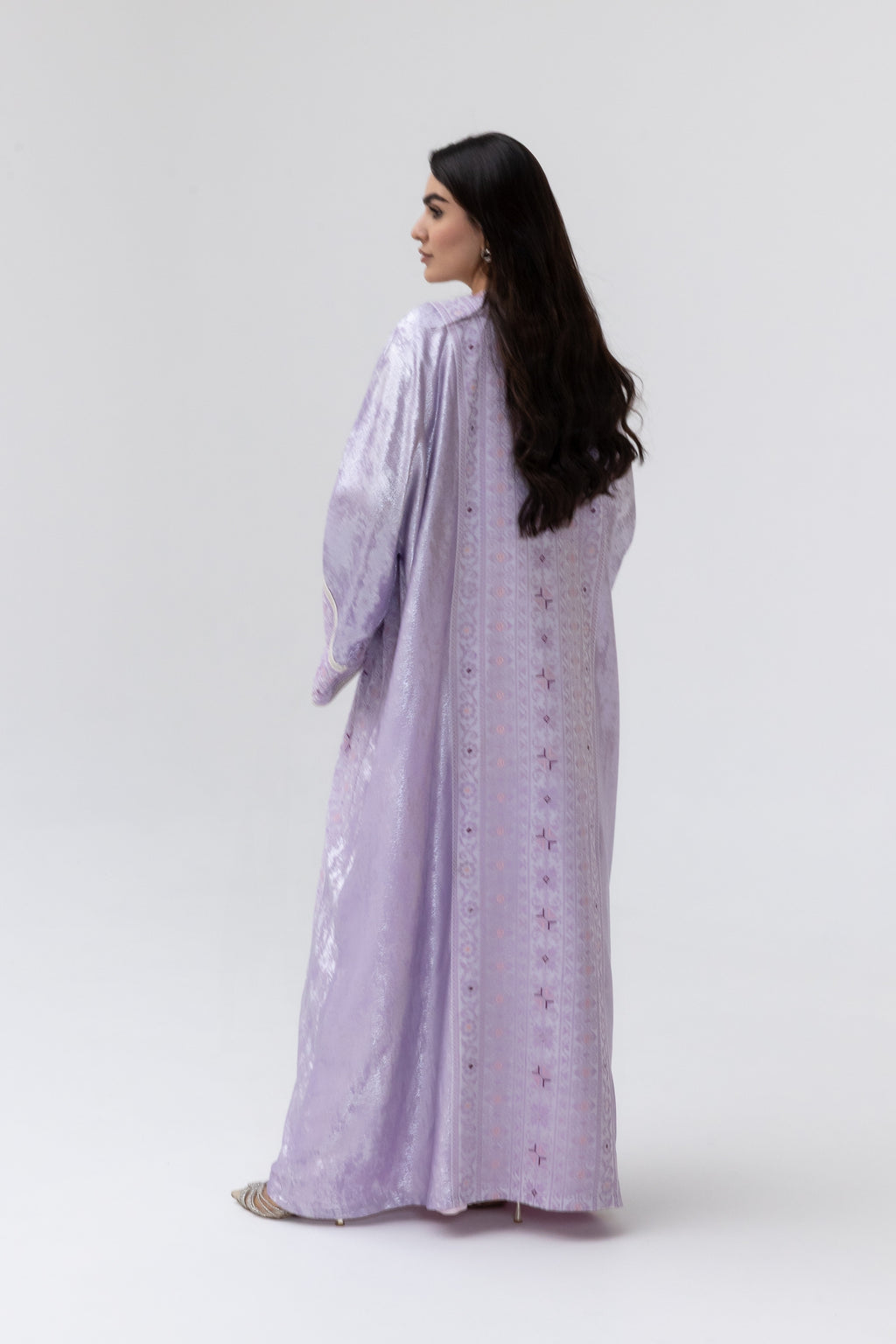 Lilac Embroidered Abaya