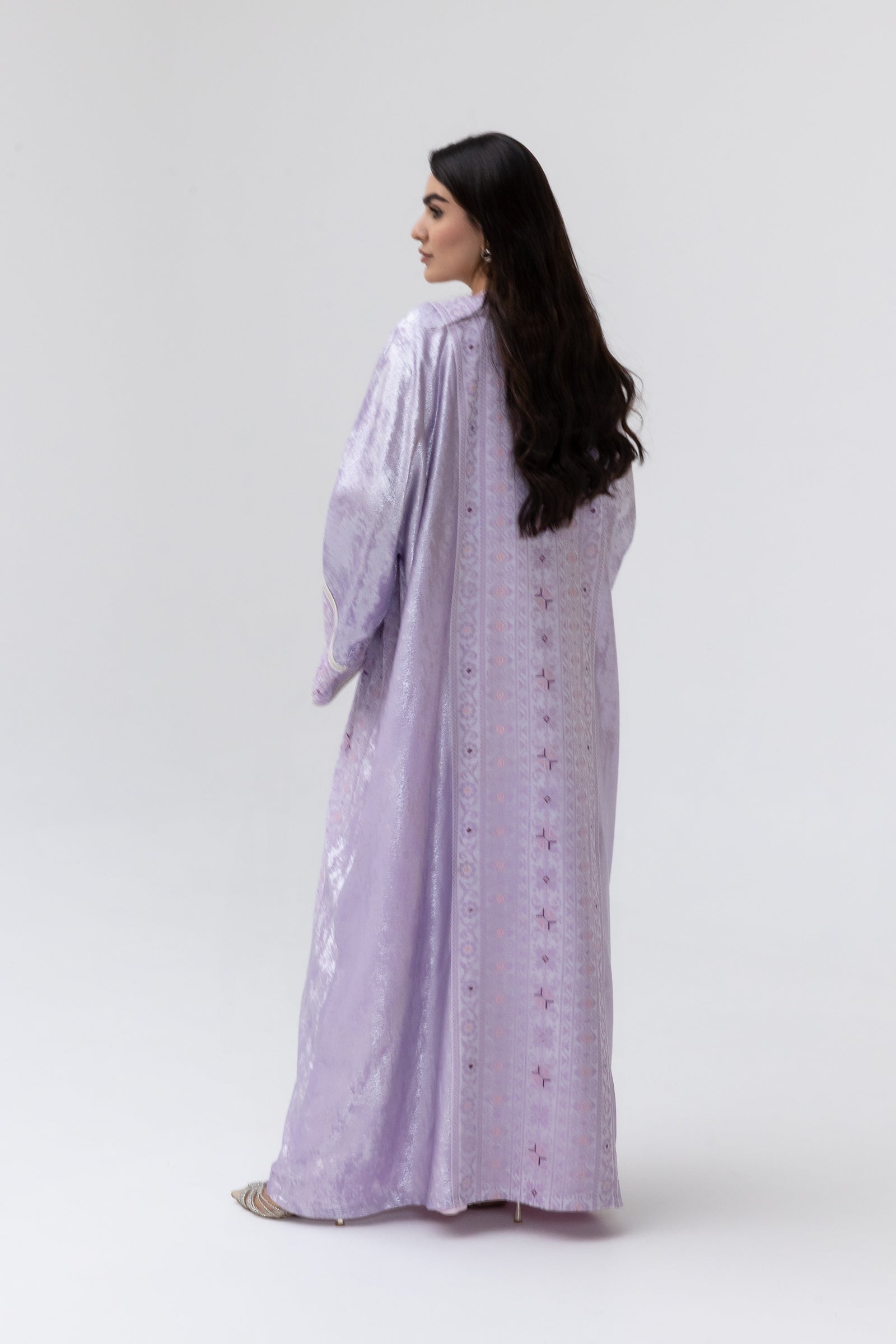 Lilac Embroidered Abaya