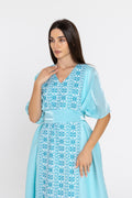 Blue Embroidered Kaftan