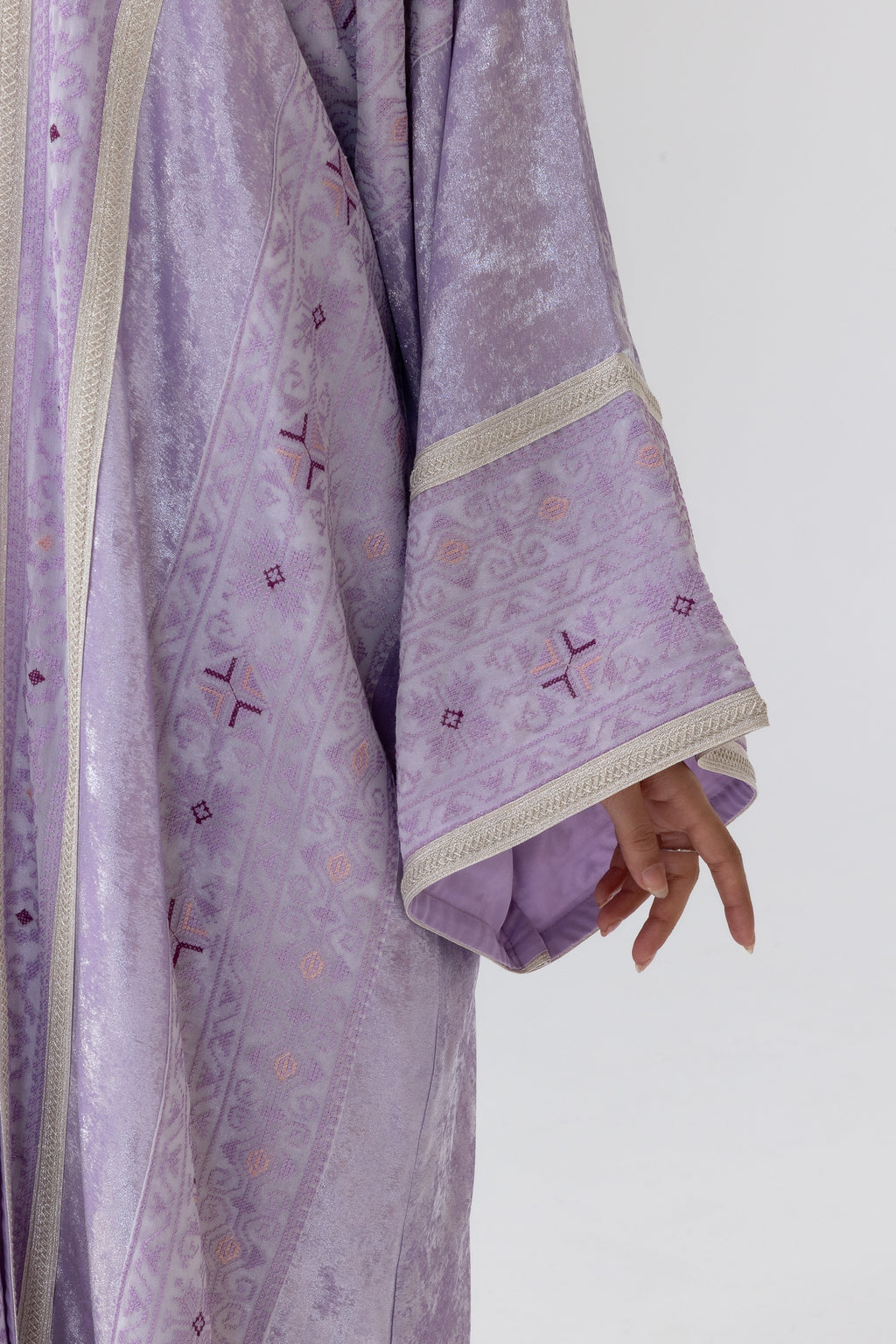 Lilac Embroidered Abaya