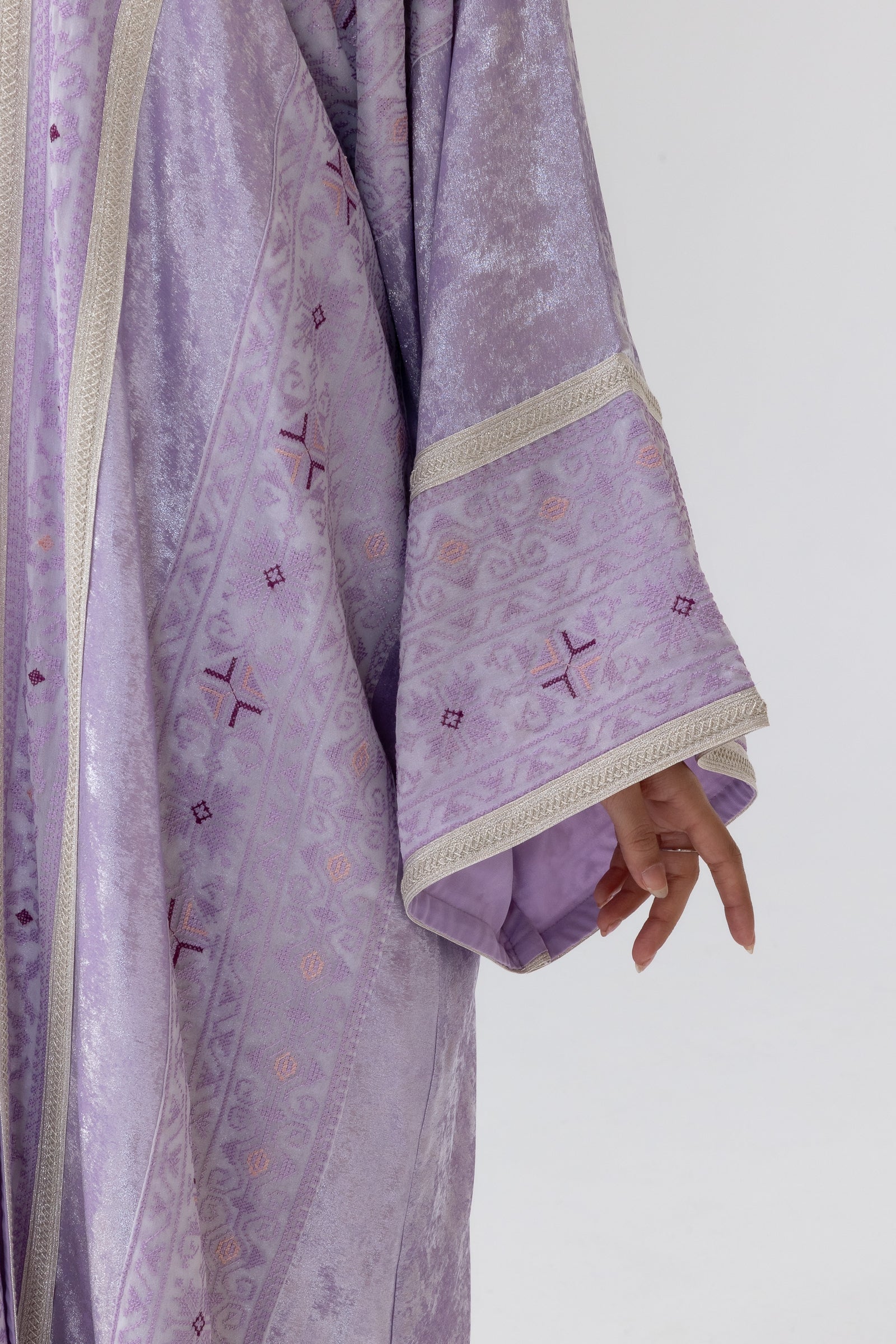 Lilac Embroidered Abaya