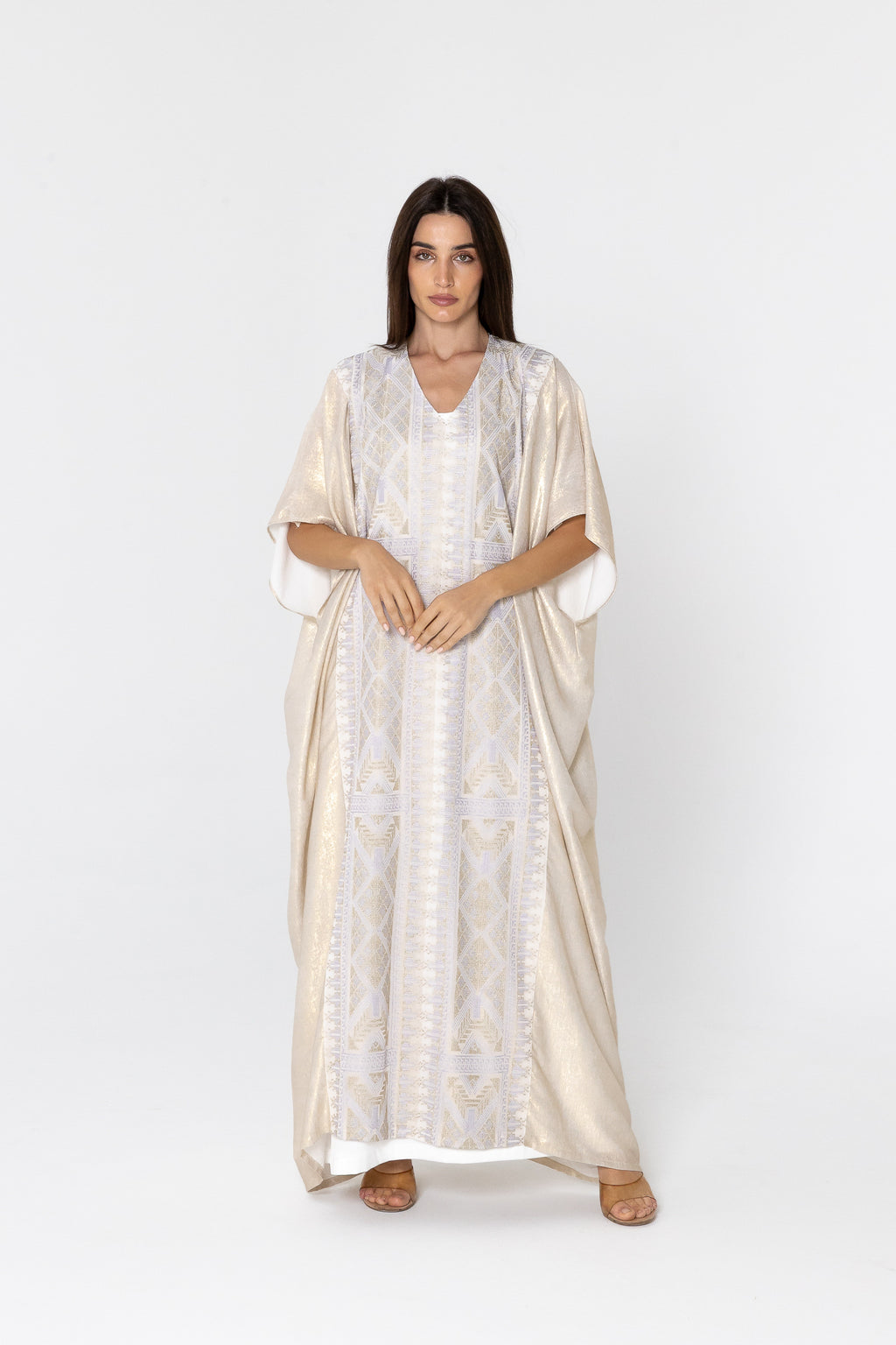 Ivory Embroidered Kaftan