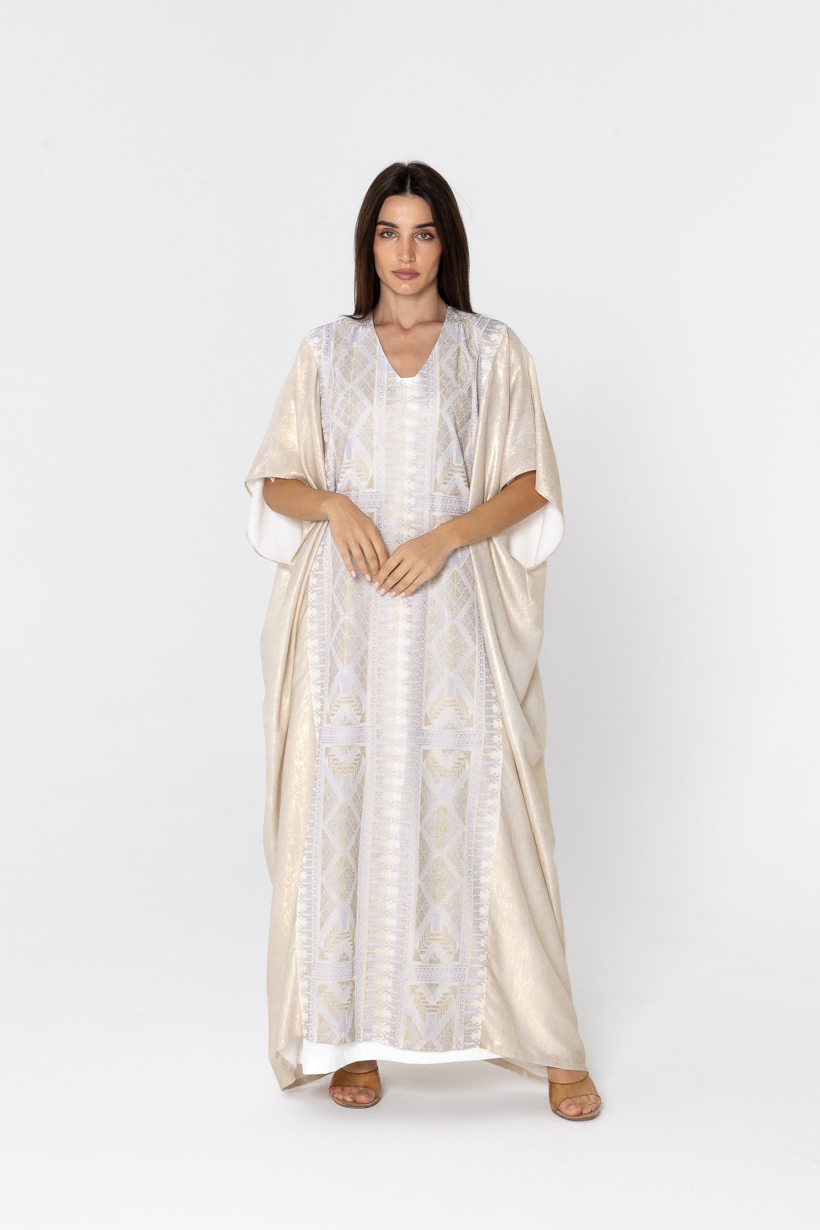 Ivory Embroidered Kaftan