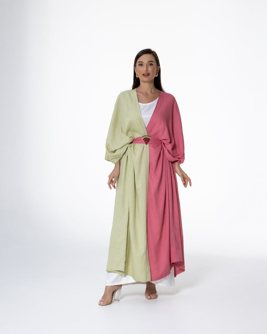 Dual-Tone Watermelon Bisht