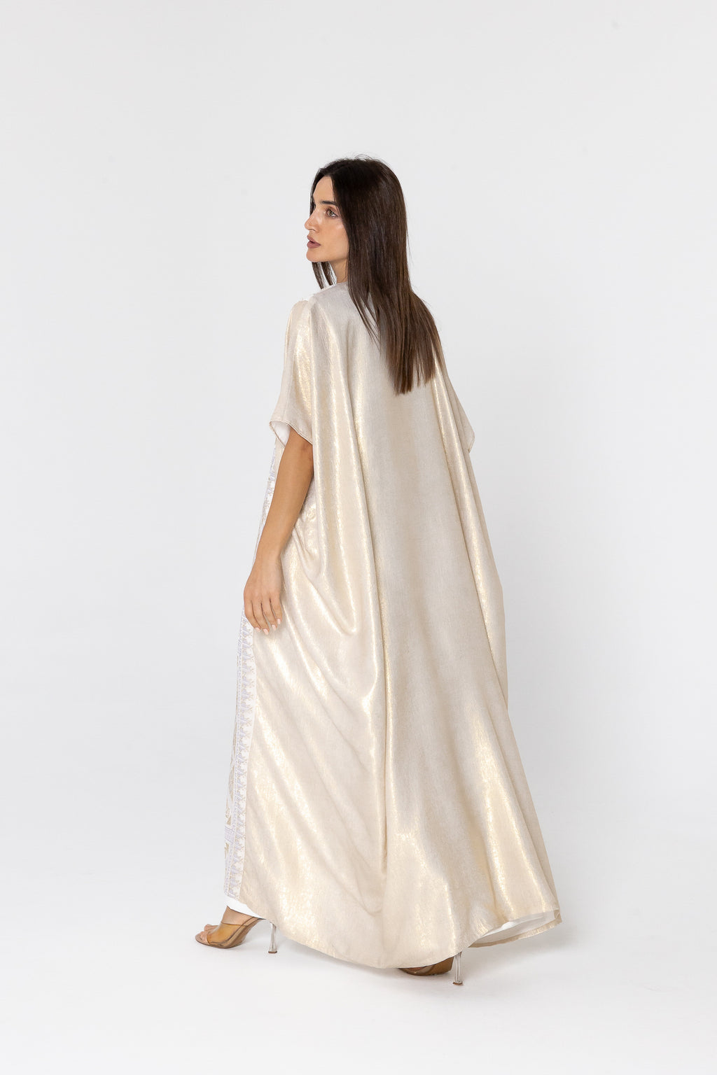Ivory Embroidered Kaftan