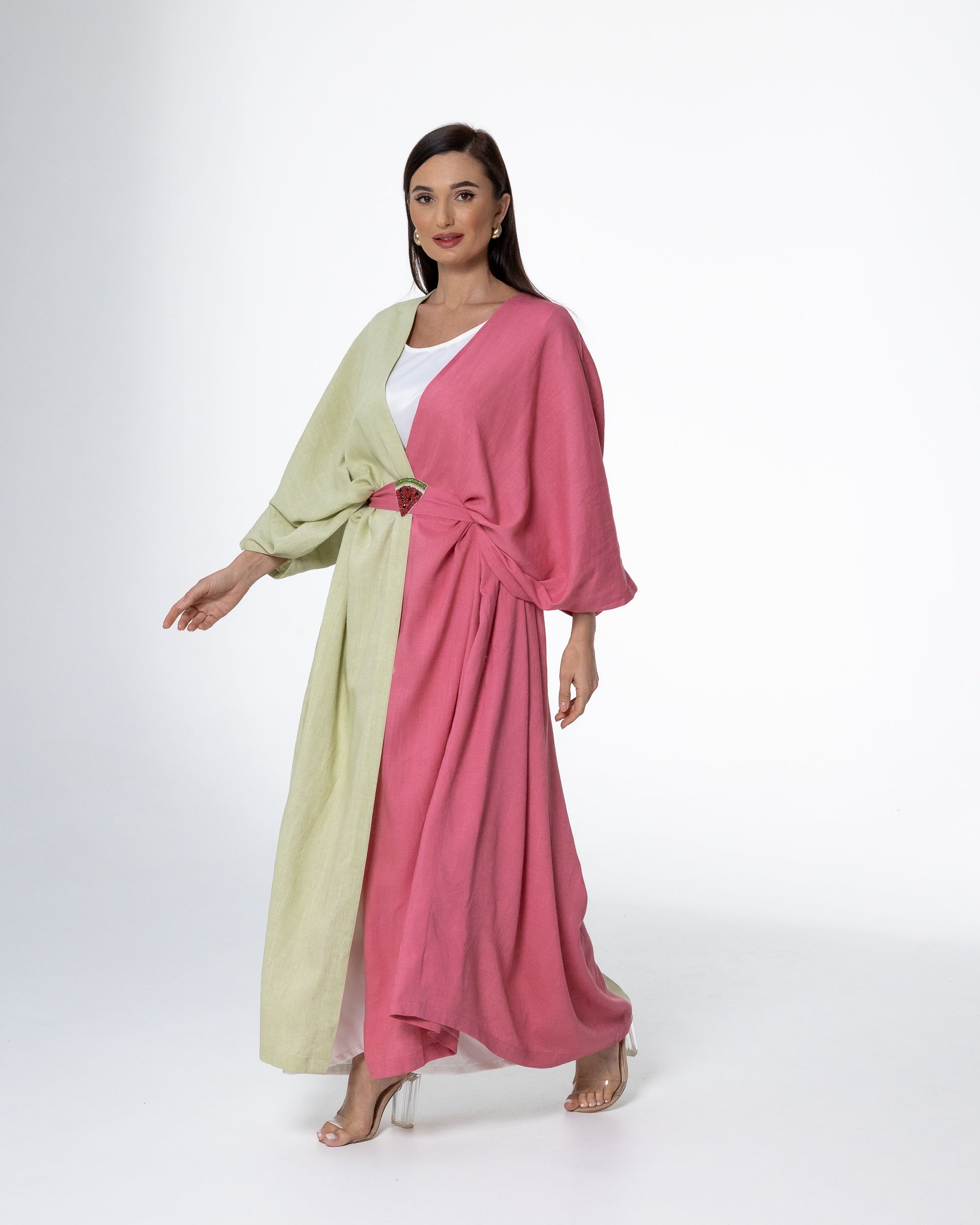 Dual-Tone Watermelon Bisht