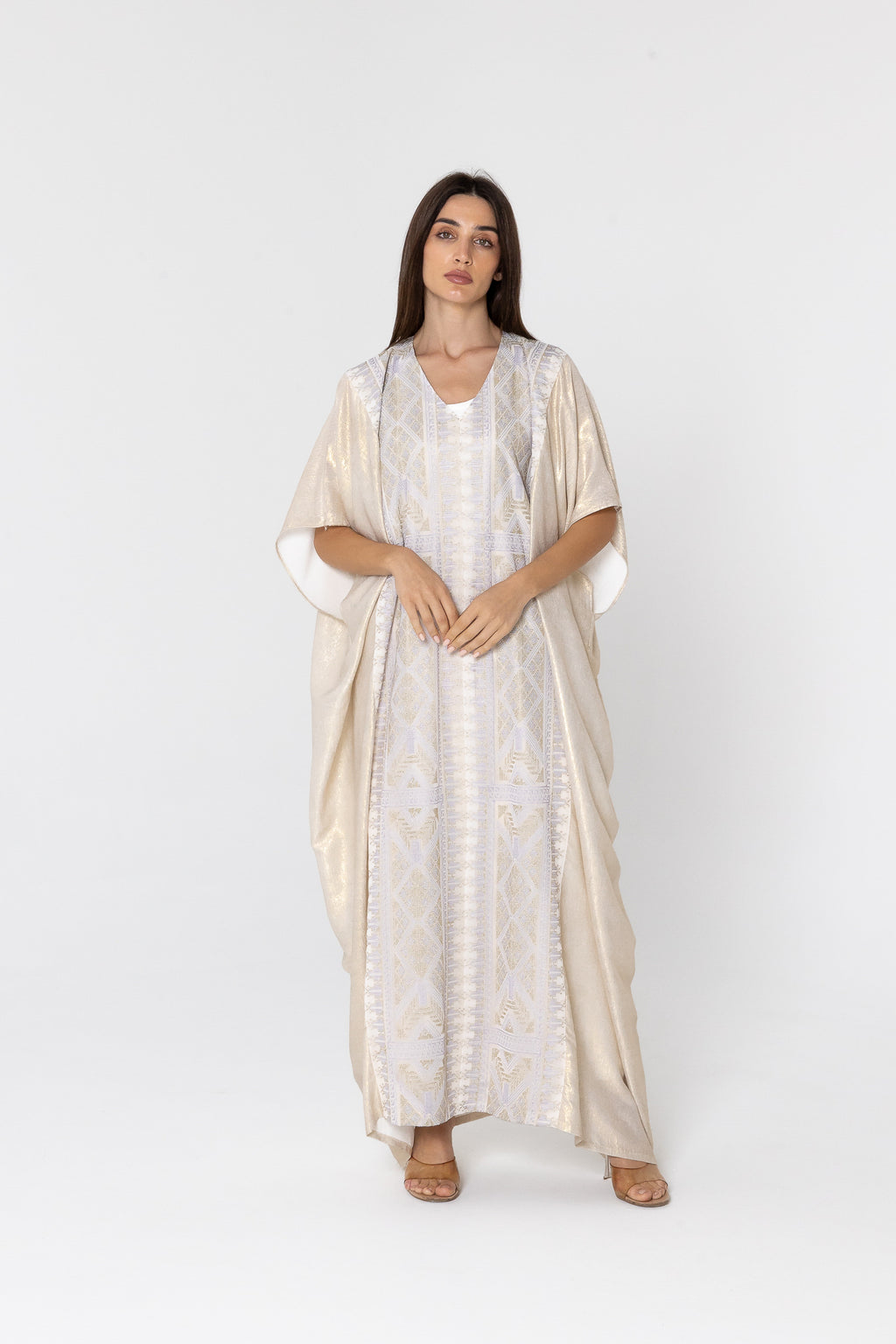 Ivory Embroidered Kaftan