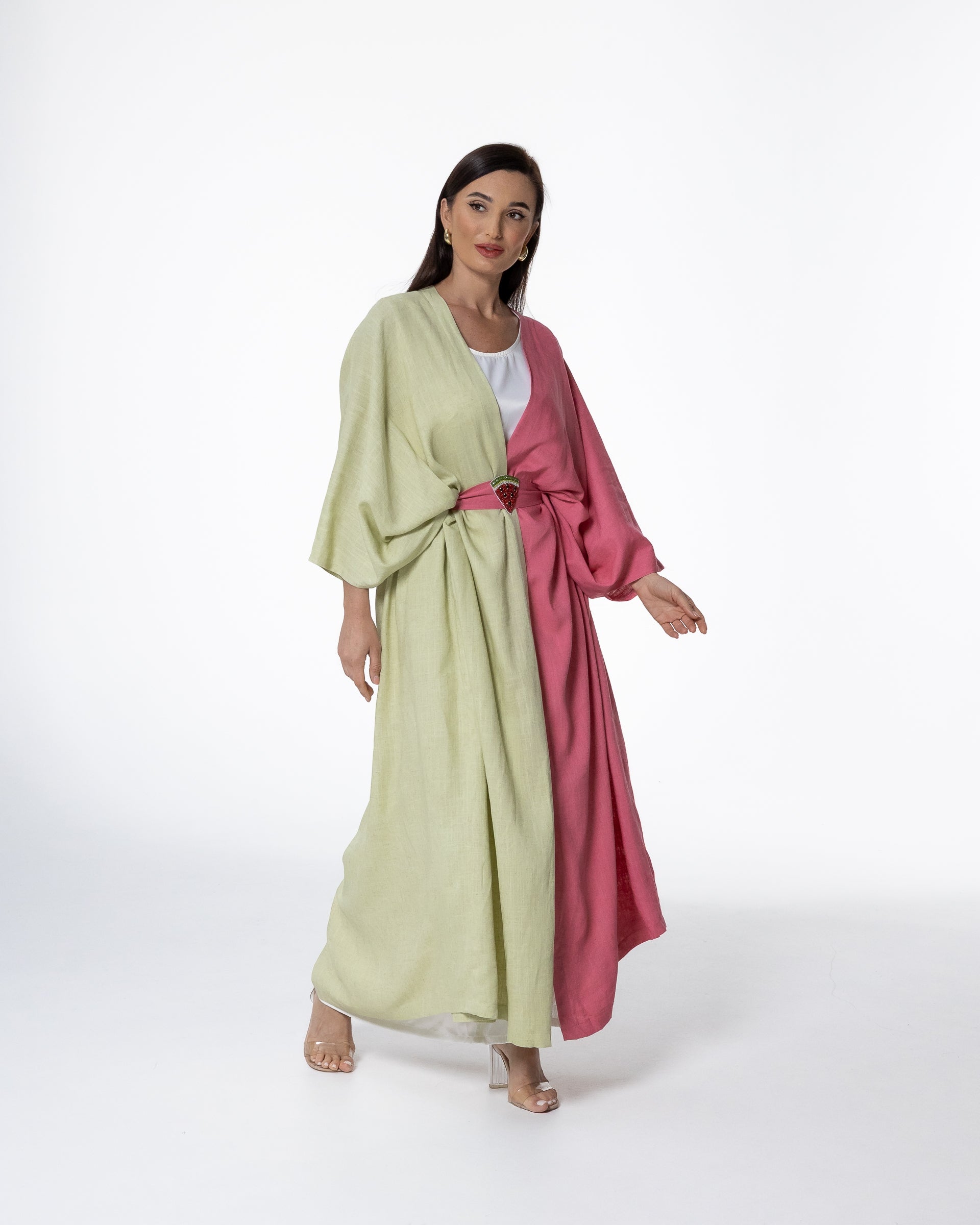 Dual-Tone Watermelon Bisht