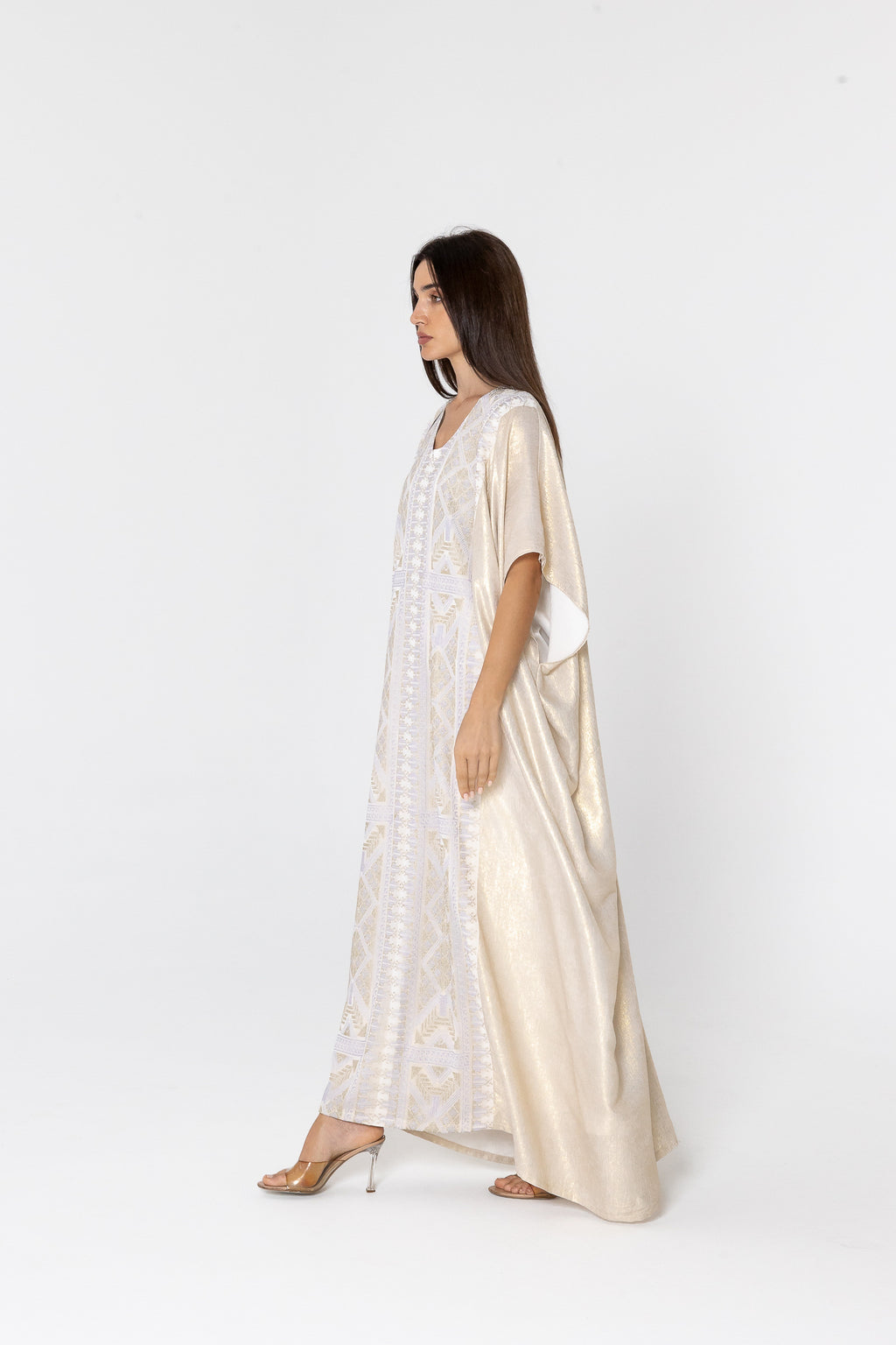 Ivory Embroidered Kaftan