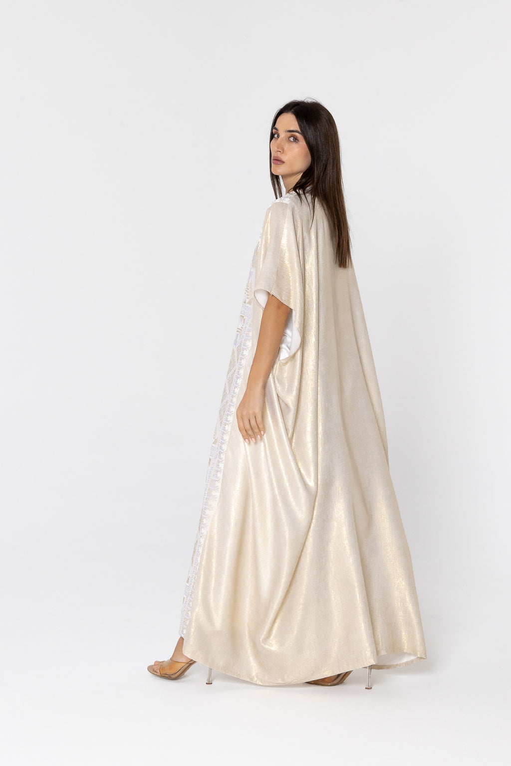 Ivory Embroidered Kaftan