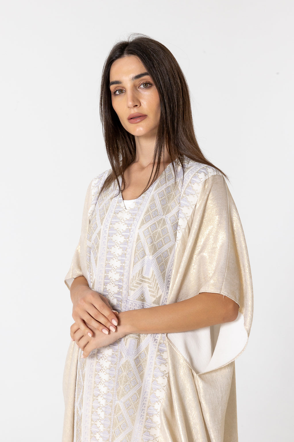Ivory Embroidered Kaftan