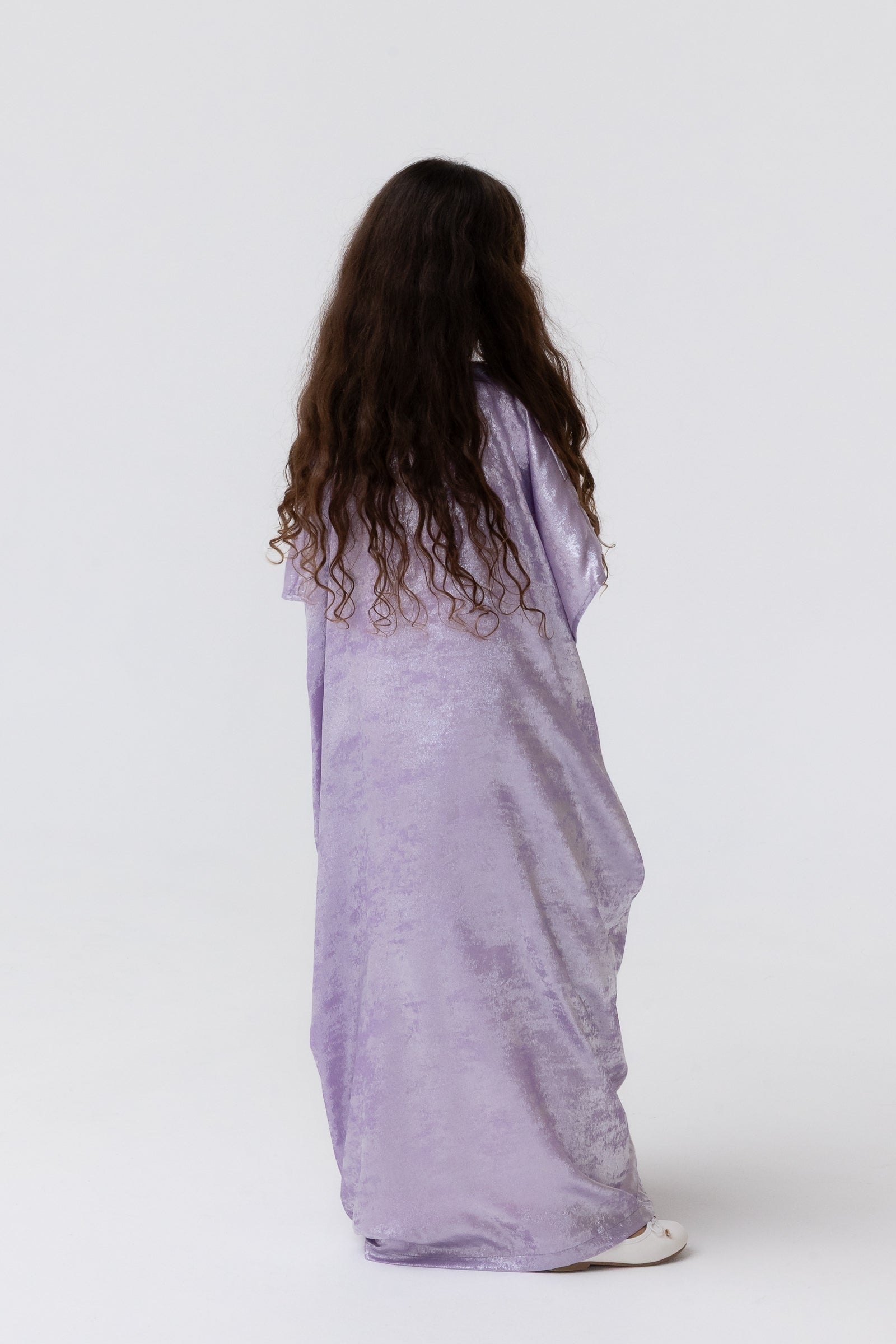 Kids Lilac Embroidered Kaftan