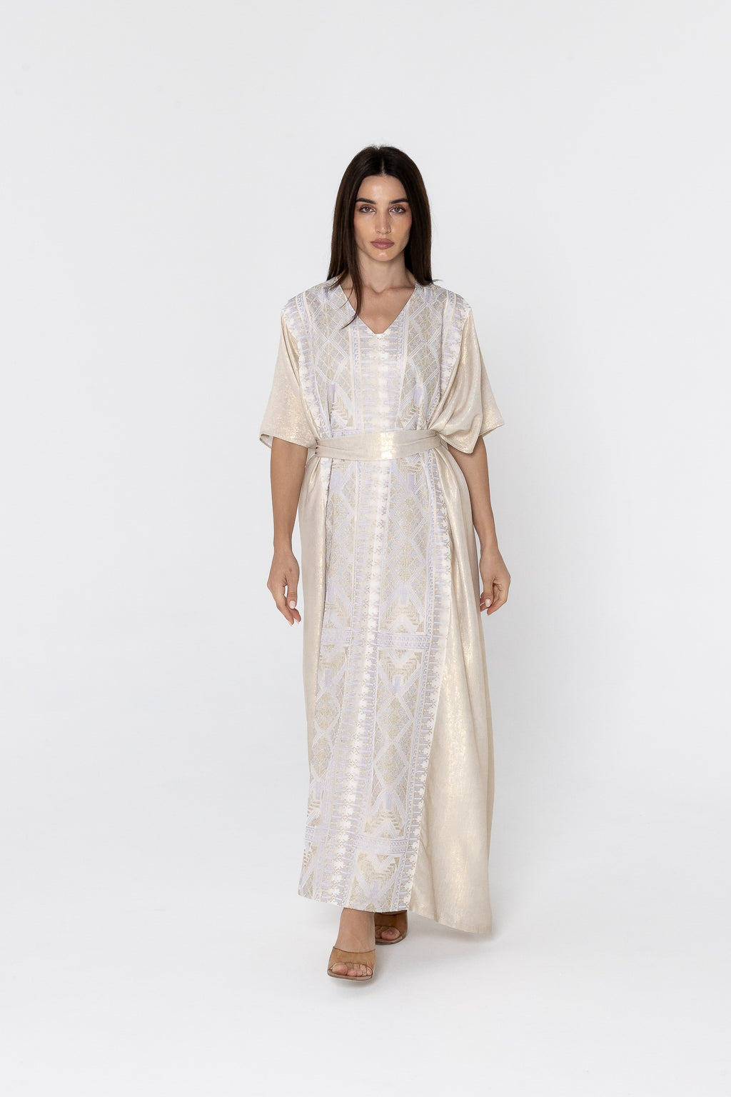 Ivory Embroidered Kaftan
